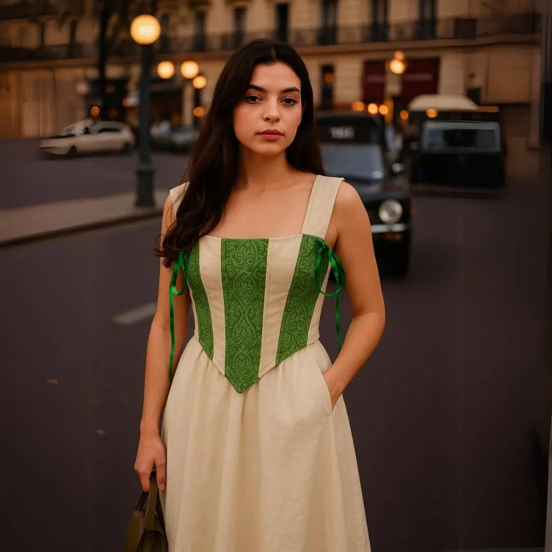 Autres vêtements pour femmes - VERT TILLEUL CORSET SIZE M TO L | artisanat tunisien fait main | ILEYCOM