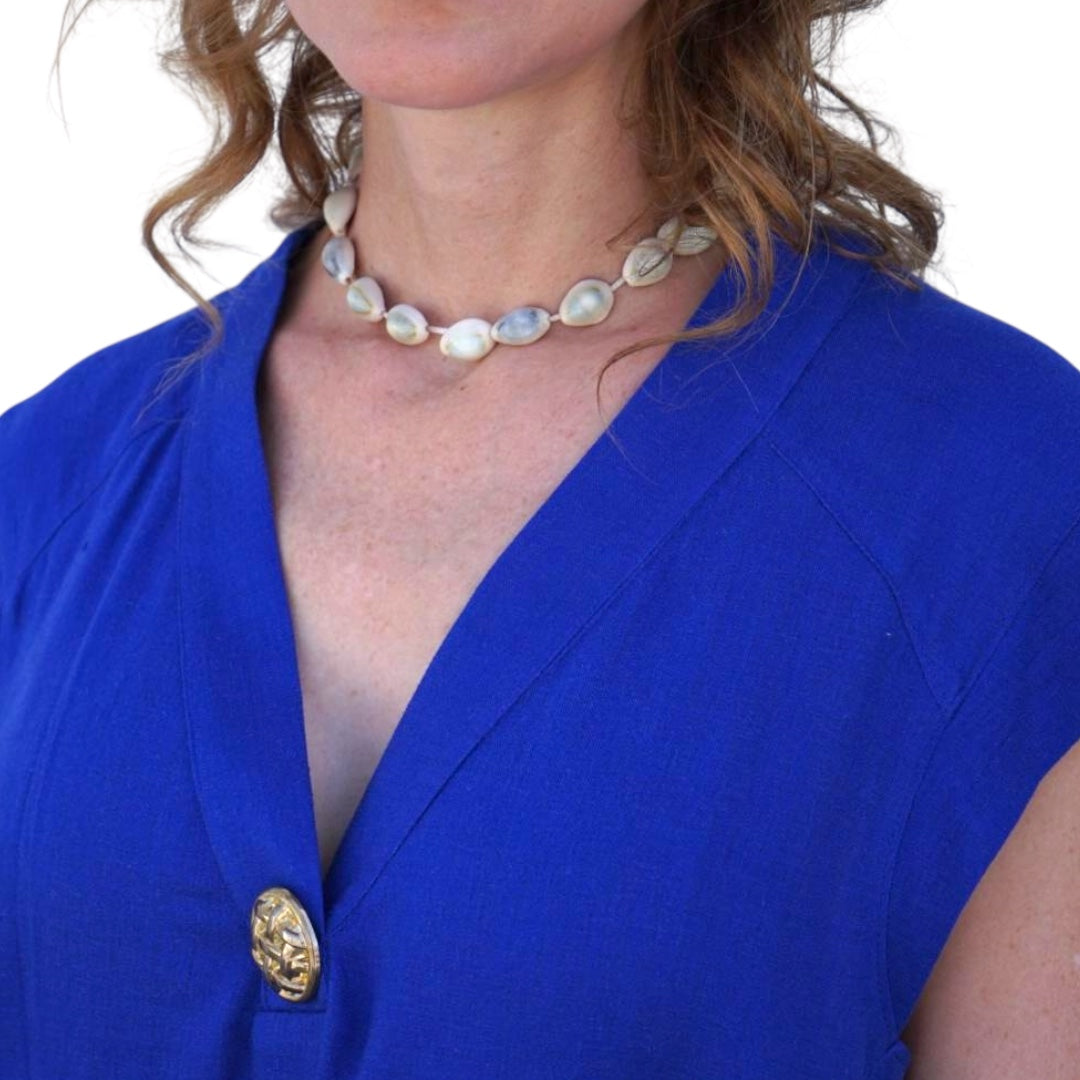 Robe chic décontractée en lin et coton pour l'été