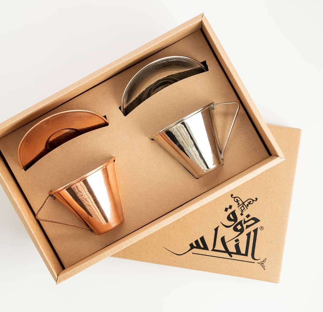 Nespresso copper set: 2 artisanal cups &amp; saucers