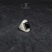 Bague agadez en Onyx noire naturelle