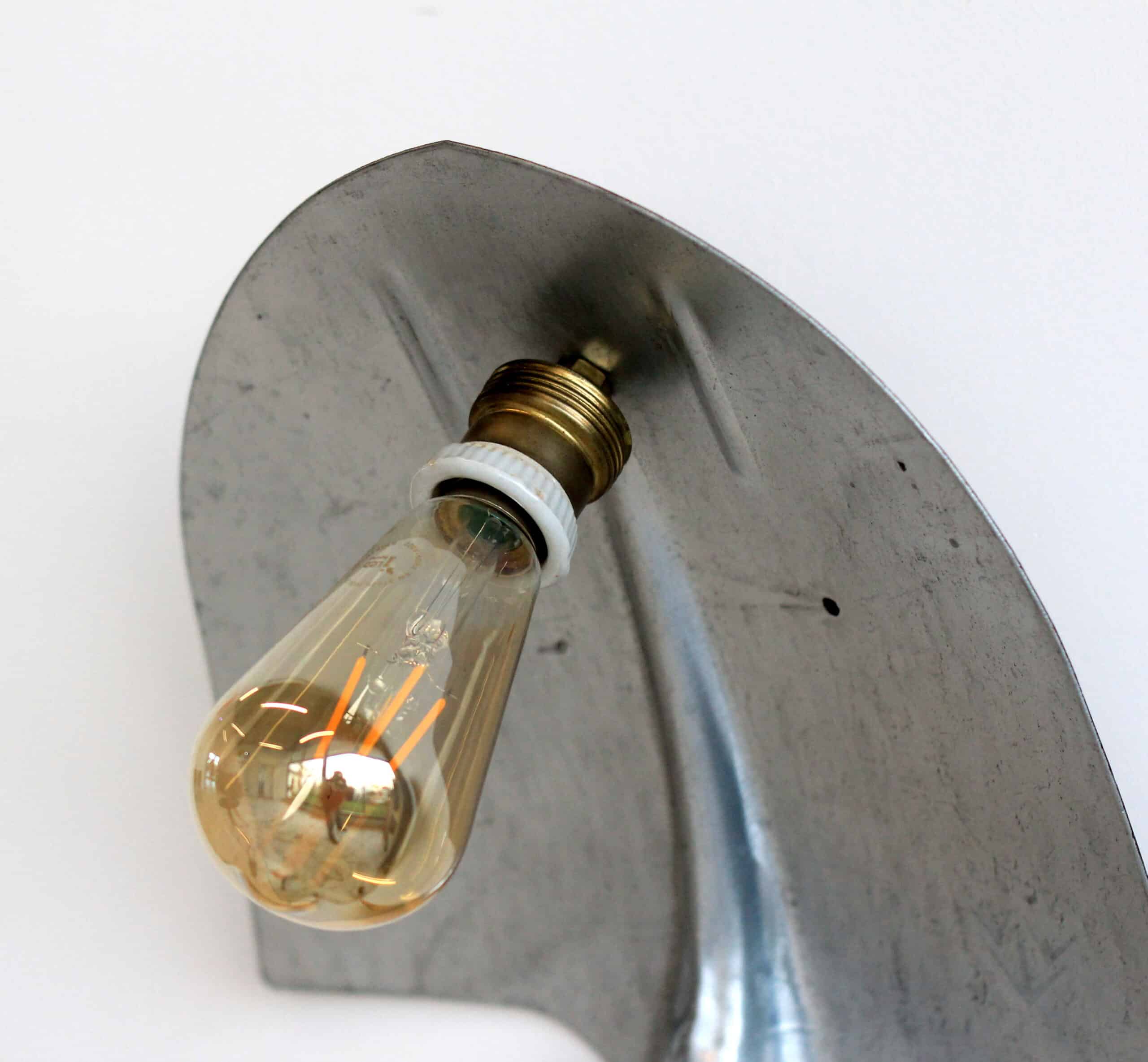 Lampe pèle upcyclée, luminaire original fait main
