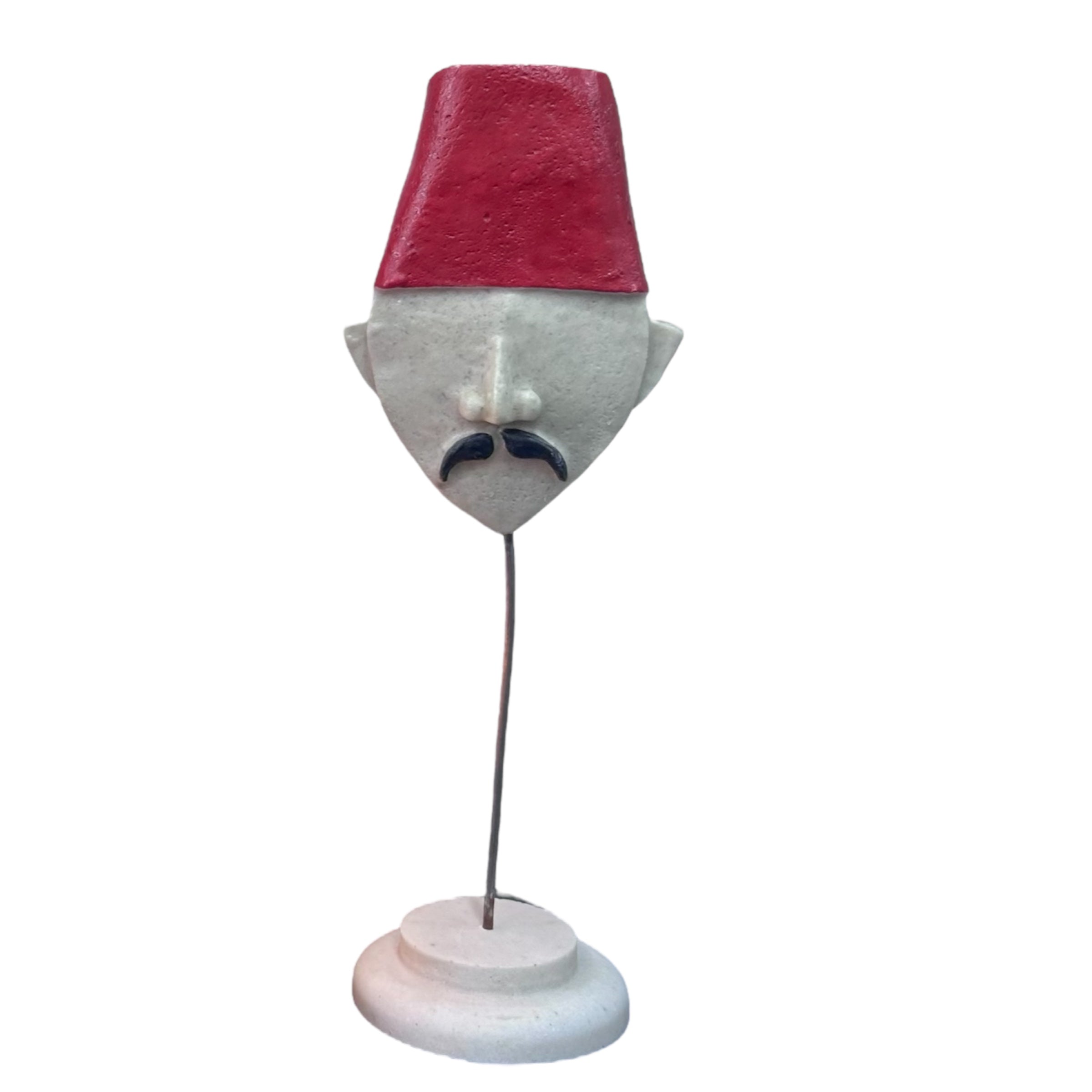 "Si Moustache" - Déco portrait sur tige