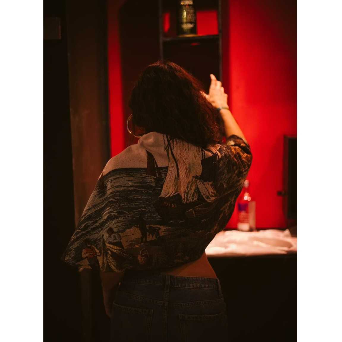 cape vintage en brocart flover