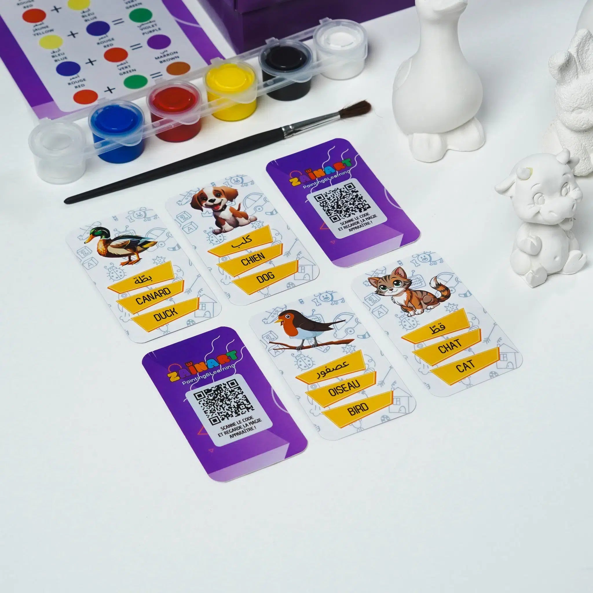 Kit de Peinture 3D Animaux en Plâtre - Créativité Augmentée