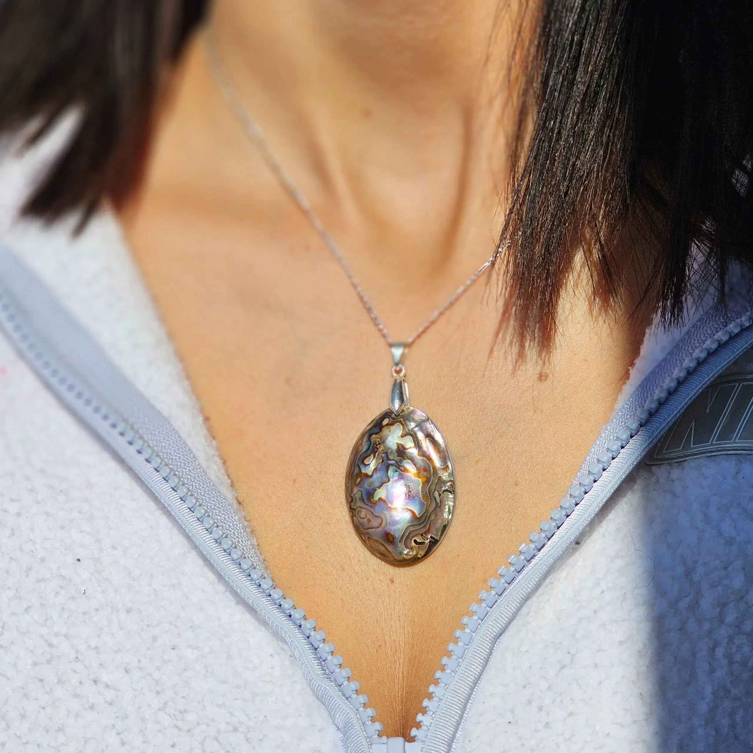 Collier Abalone Coquille Argent 925 - Éclat Naturel Océanique