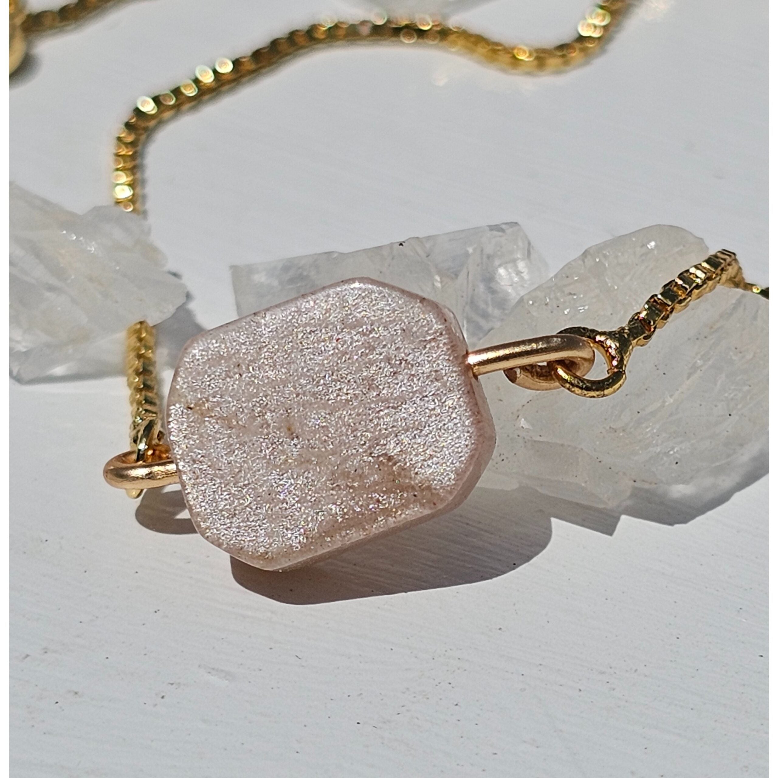 Bracelet Acier Inoxydable ; Pierre de Soleil - Éclat Optimiste