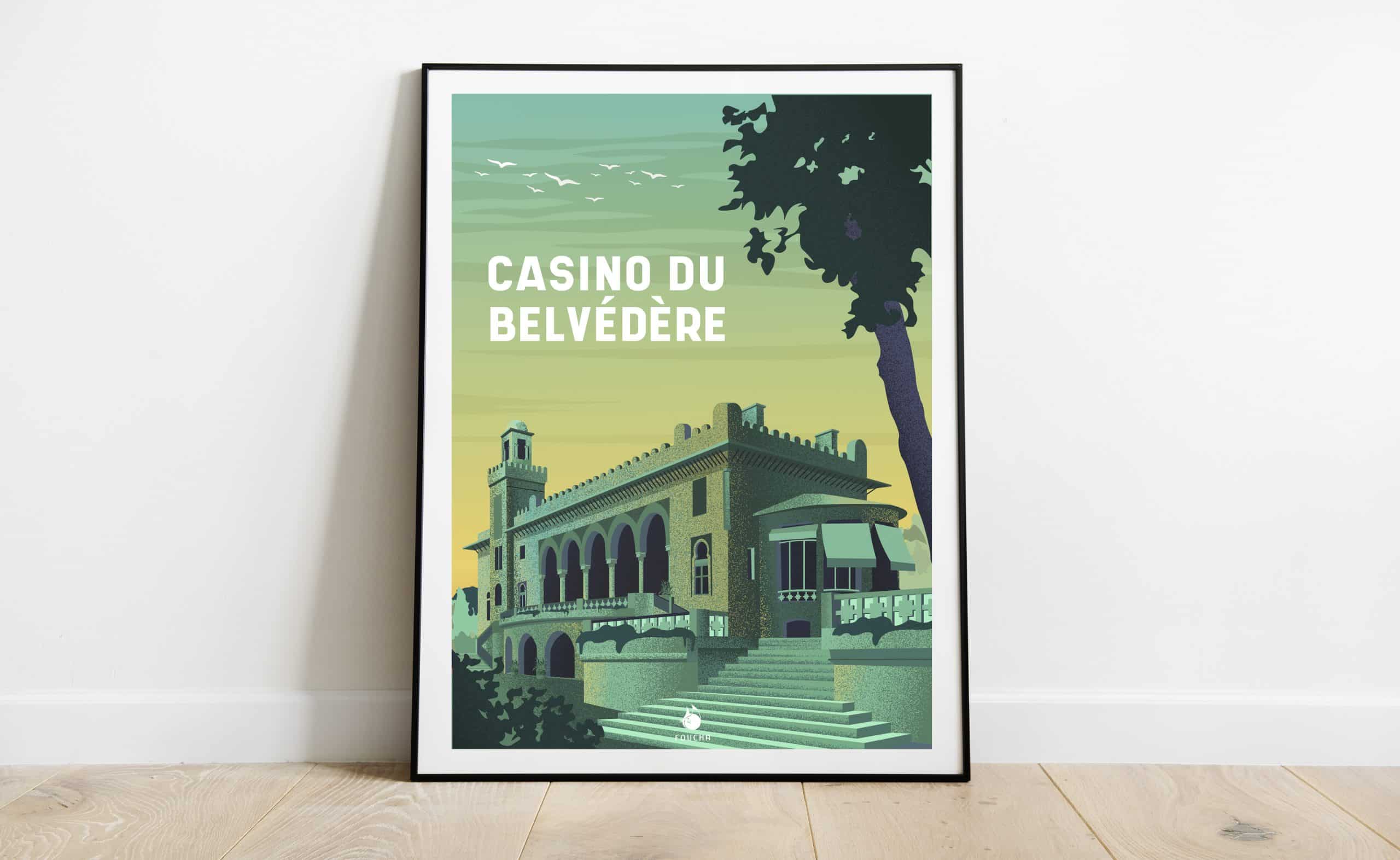 Poster Famous Places In Tunisia "Casino du Belvédère"