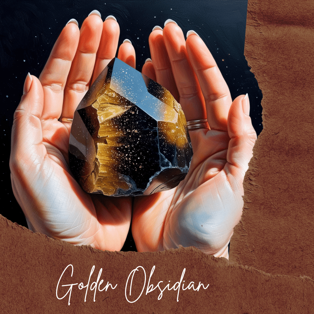 Collier en Argent 925 Pendentif Obsidienne Dorée - Élégance Mystique