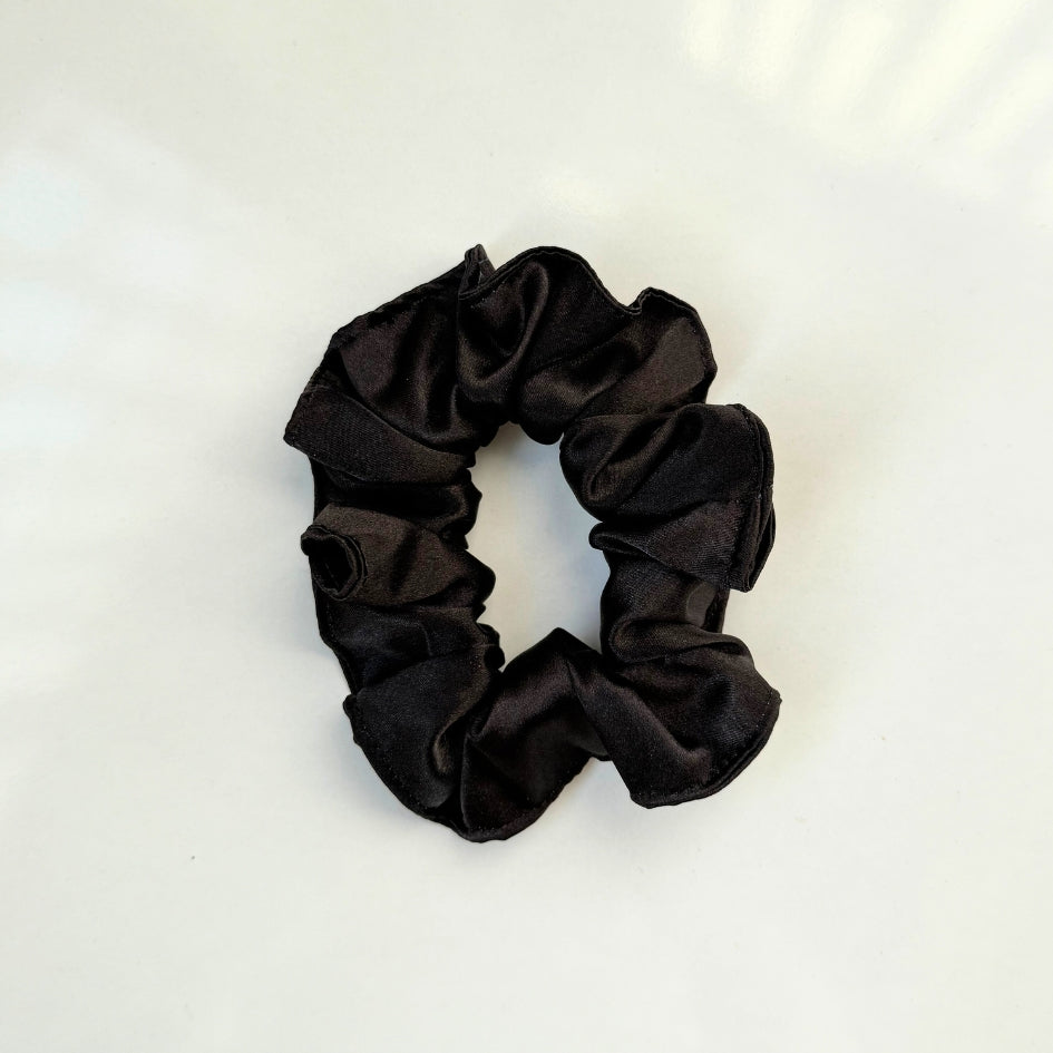 Chouchous Satin Noirs Antifrizz Élégance Intemporelle