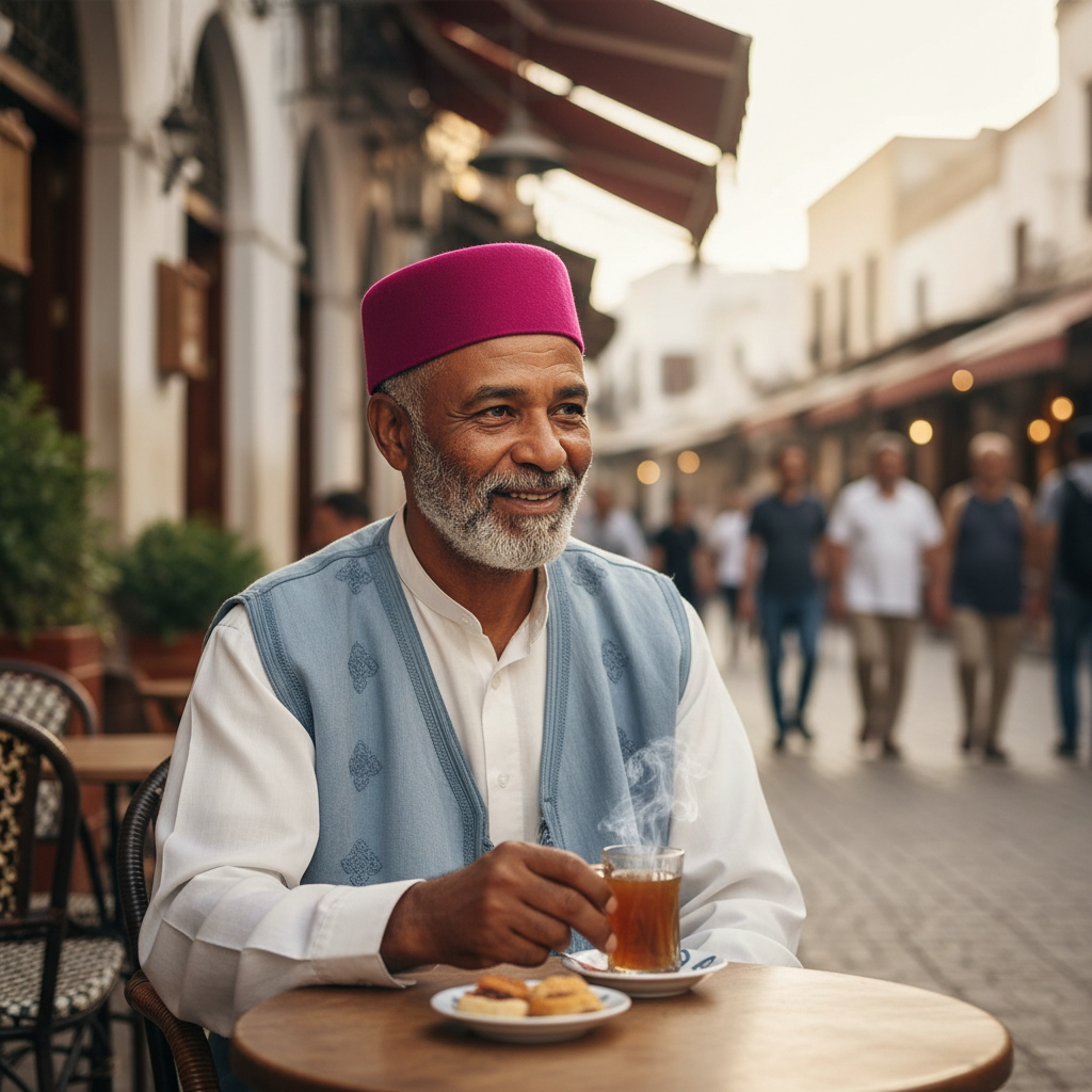 Chéchia Tunisienne en Laine Magenta - Élégance et Confort Artisanaux