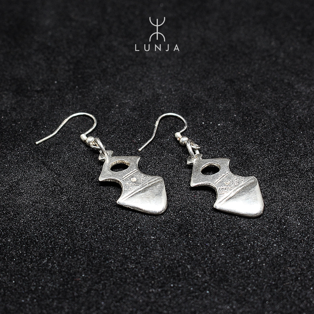 Boucles d'Oreilles "Amazigh Croix du Sud" en Argent pour Femme