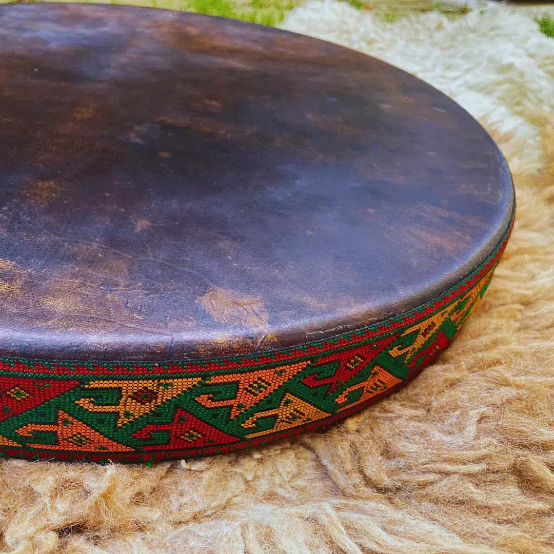 Tambour chamanique océan 47 cm - Harmonie des vagues et vibrations envoûtantes