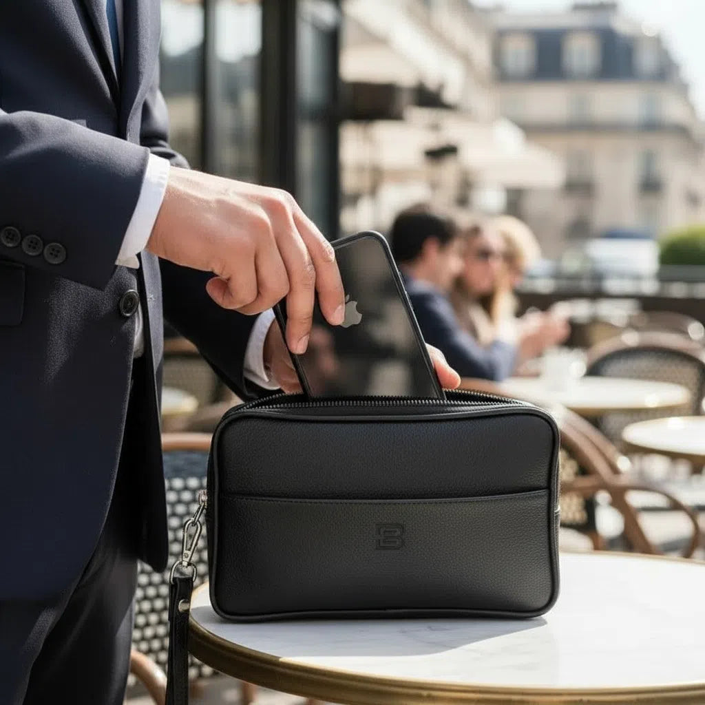 Trousse en Cuir Homme - Élégance et Praticité Durable