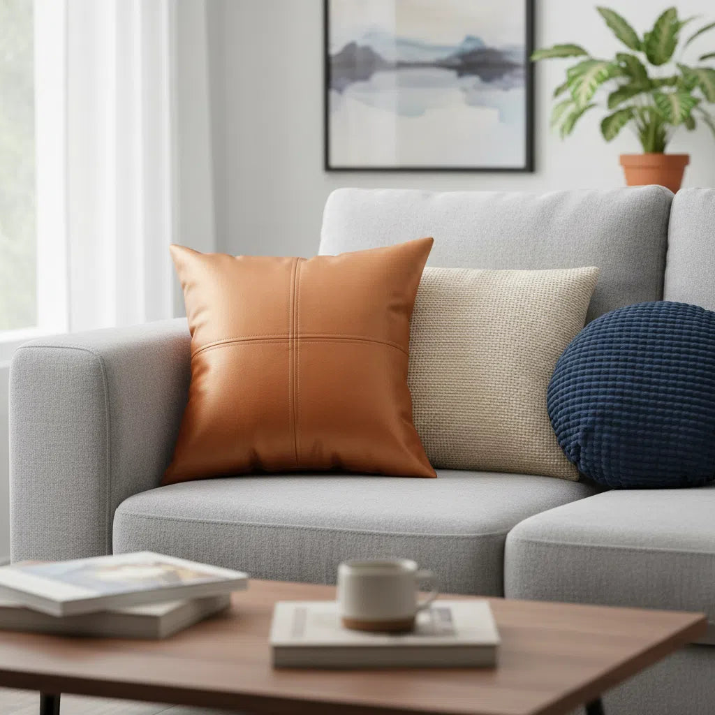 Coussin décoratif en Cuir