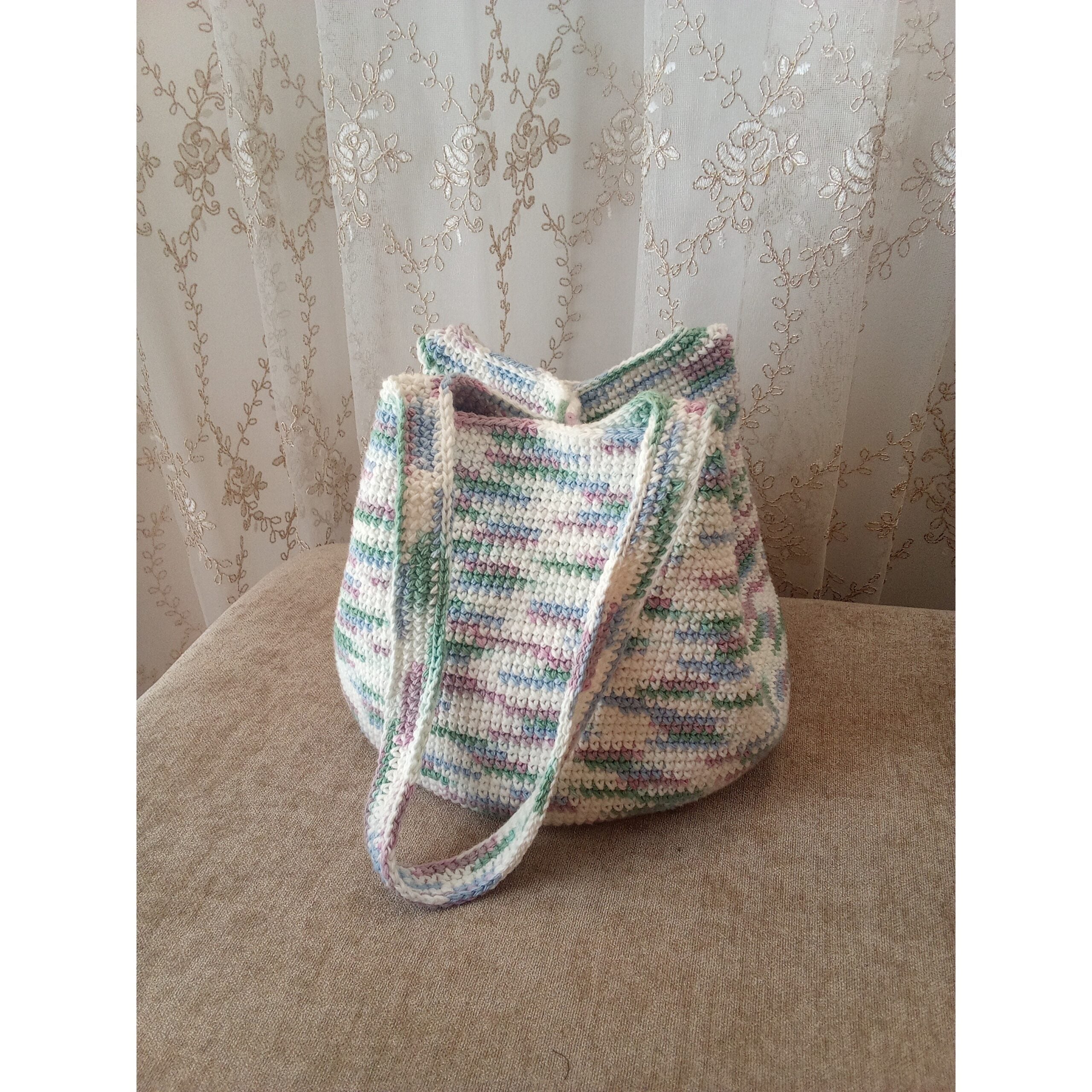 Sac Tote en Fibres Tissées Pastel - Élégance Écoresponsable