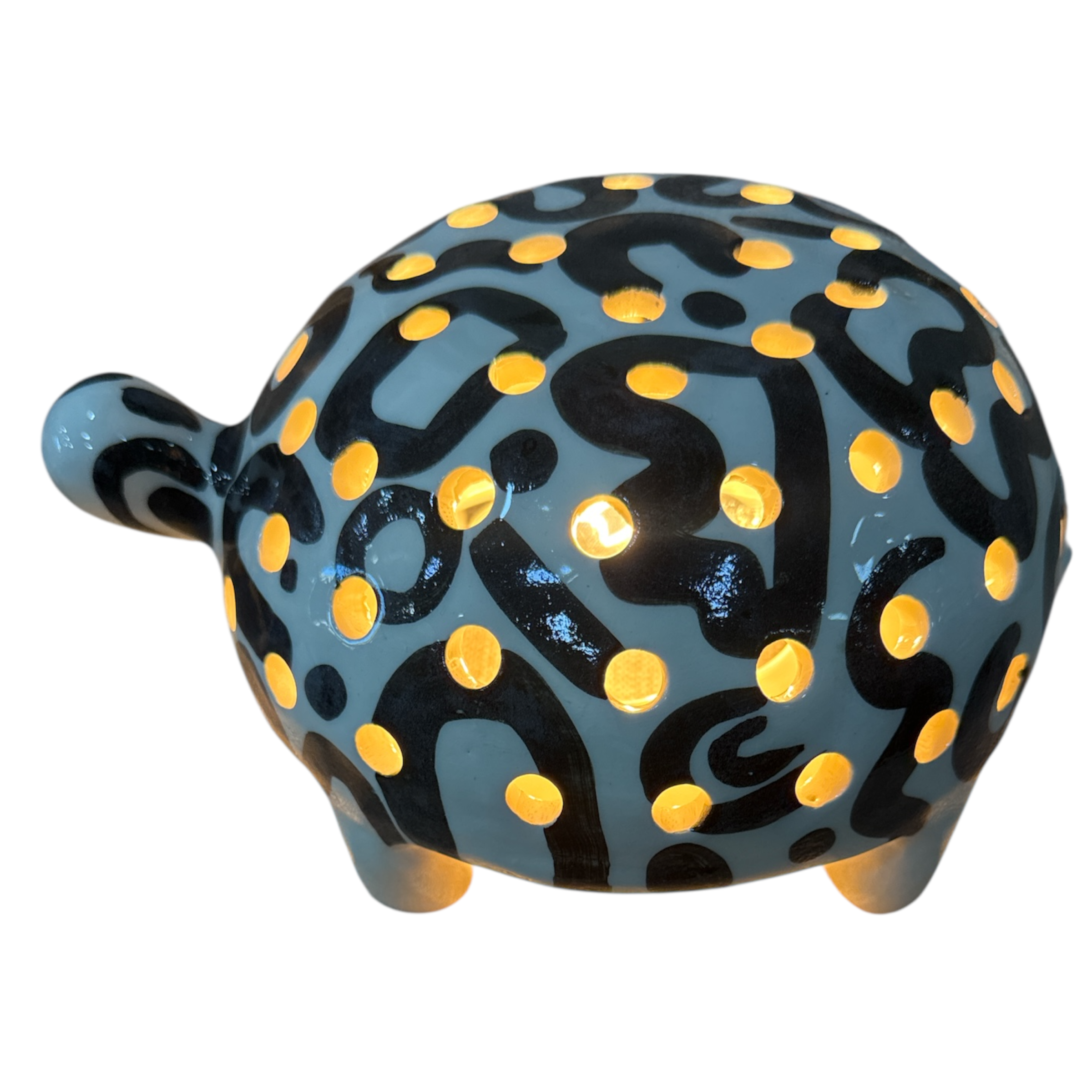 Lampe tortue design en céramique diamètre 25 cm