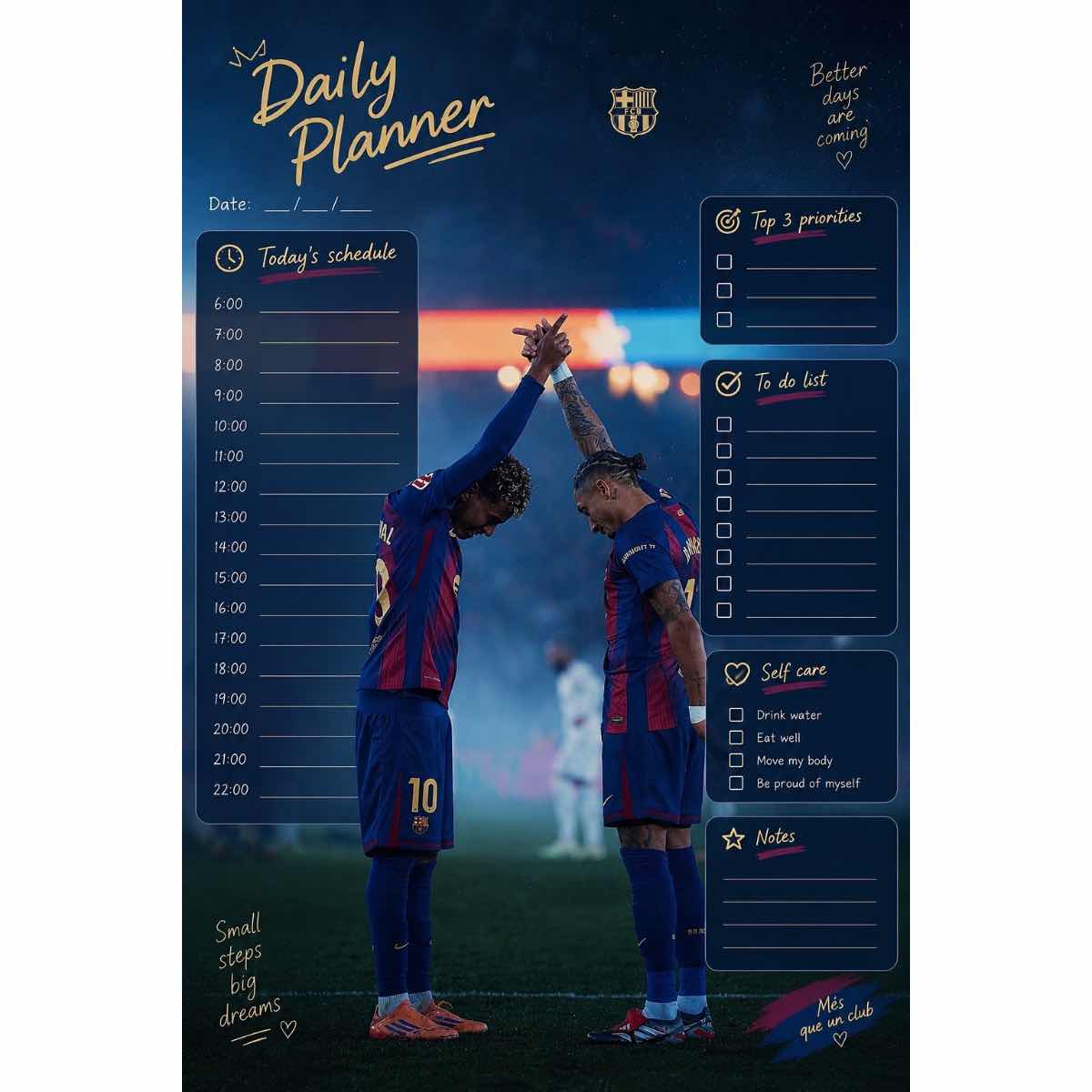 agenda FC Barcelona édition exclusive pour une organisation parfaite