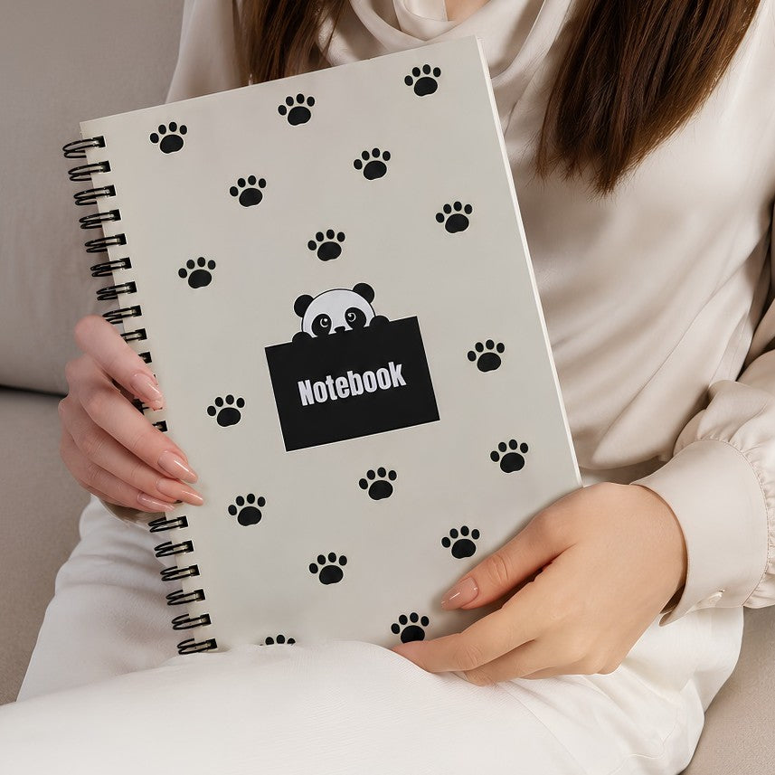 Notebook A5 thème panda - style livre culturel