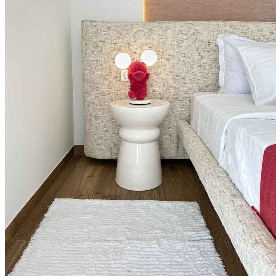 Tapis coton Shaggy blanc 70 x 140 cm confort et luxe à domicile