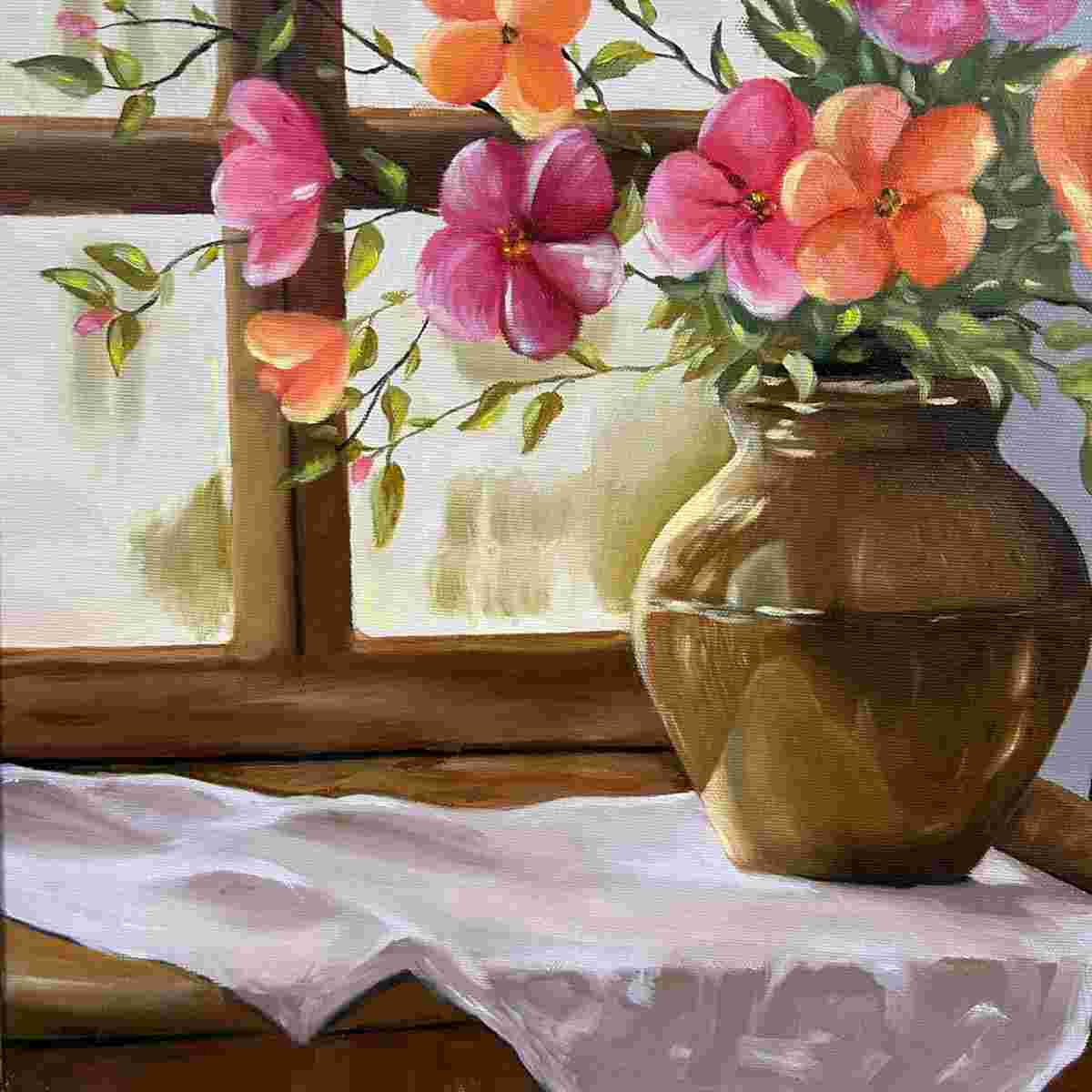 tableau fleurs unique éclatant pour un intérieur lumineux