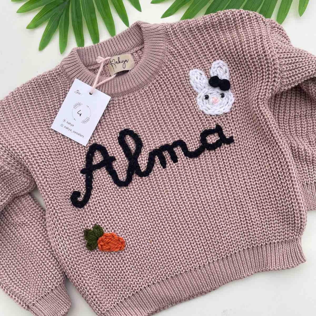 Pull personnalisé irrésistible pour fillette en couleurs tendance