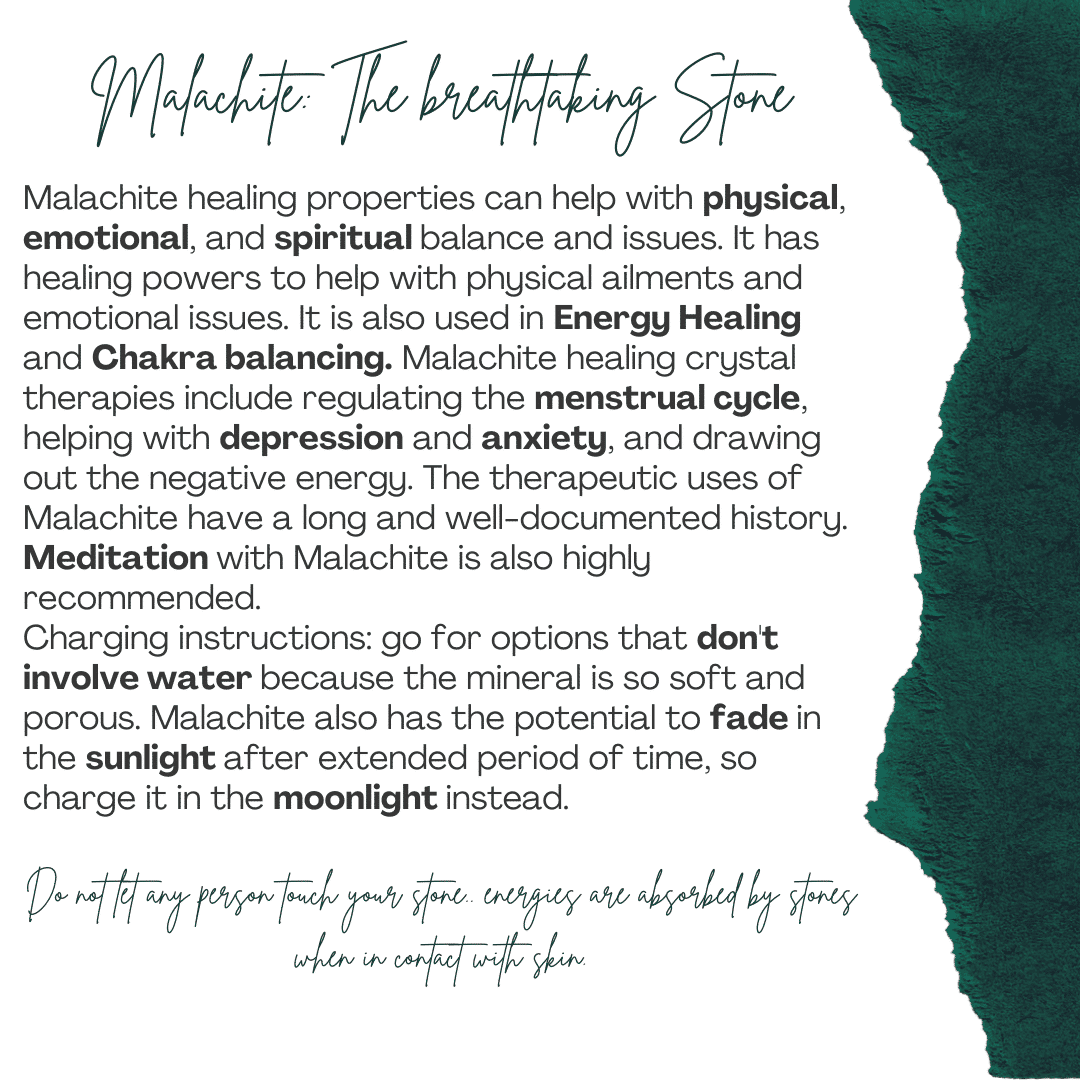 Bracelet malachite naturel ajustable pour bien-être et style