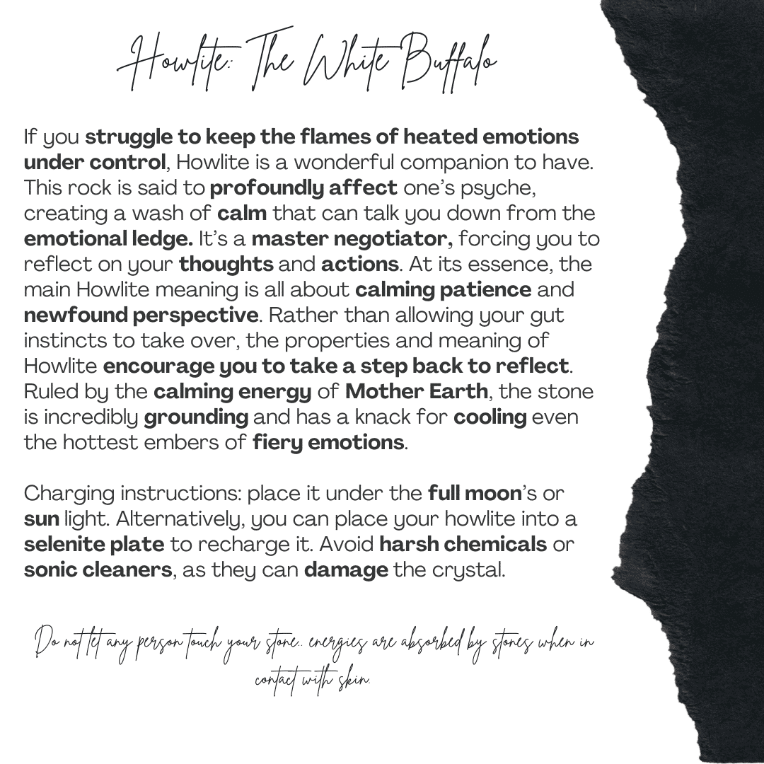 Collier Énergétique en Argent 925 et Howlite Brute - Élégance Artisanale