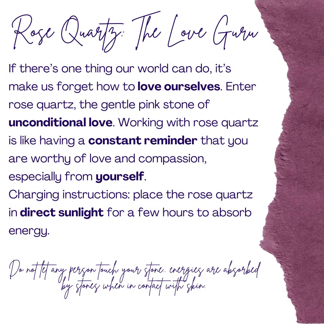 Bracelet en acier inoxydable ajustable avec quartz rose au centre