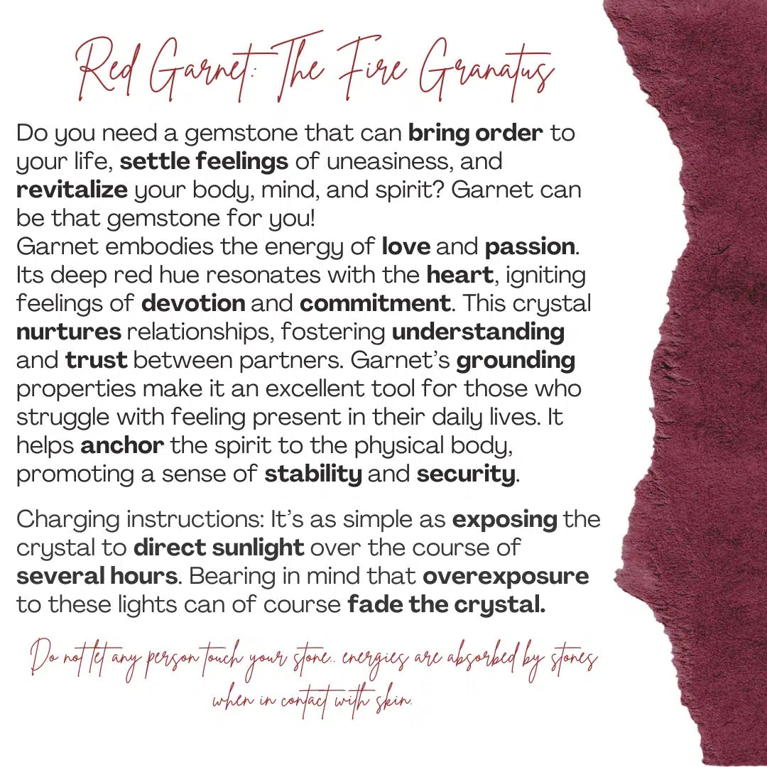 Collier Pendentif Grenat Rouge En Or - Énergie et Élégance