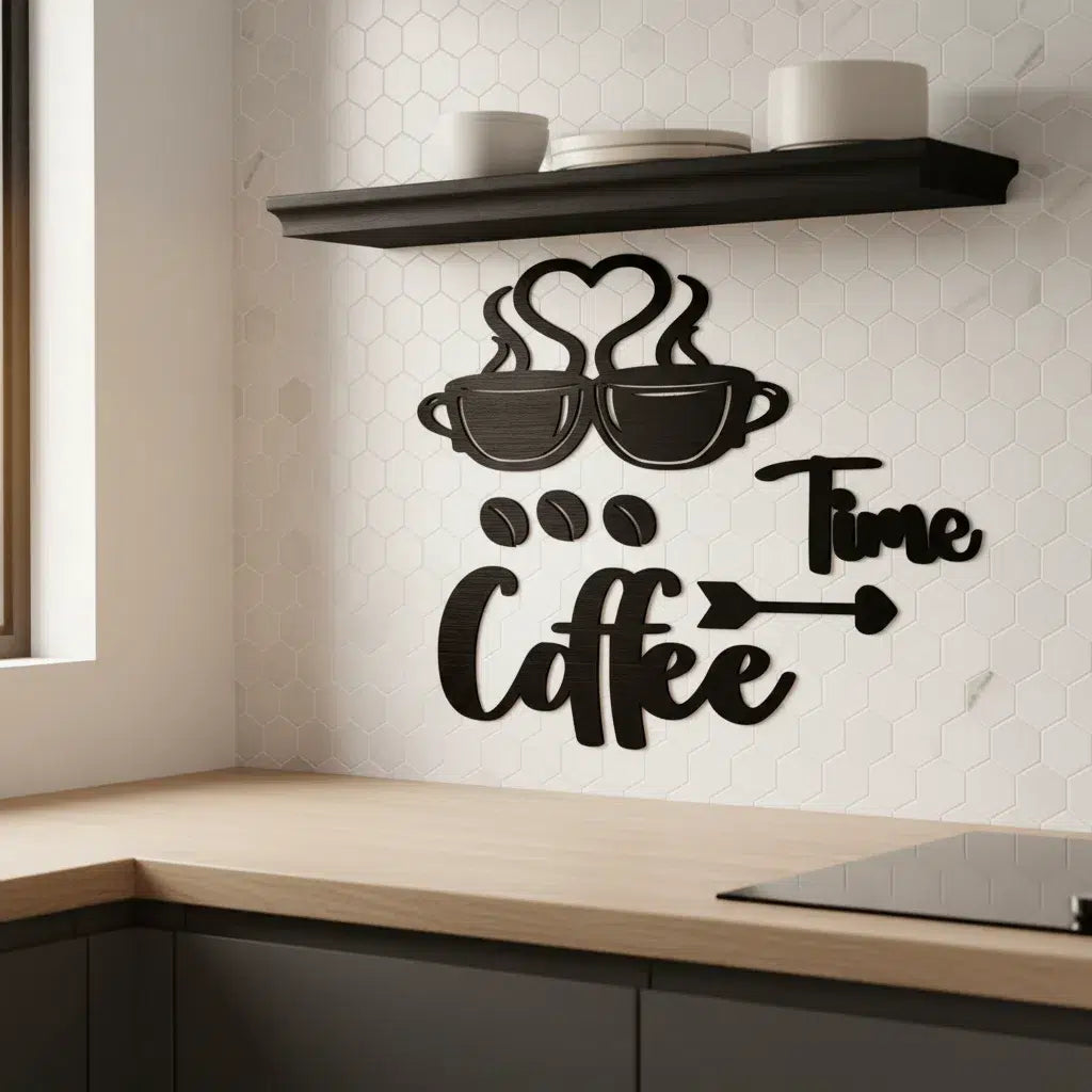 Décor mural de cuisine en bois