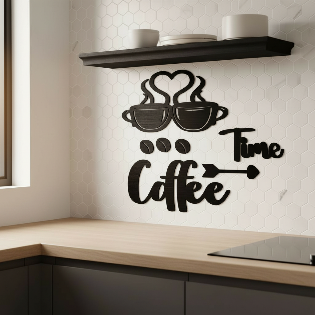 Décor mural de cuisine en bois