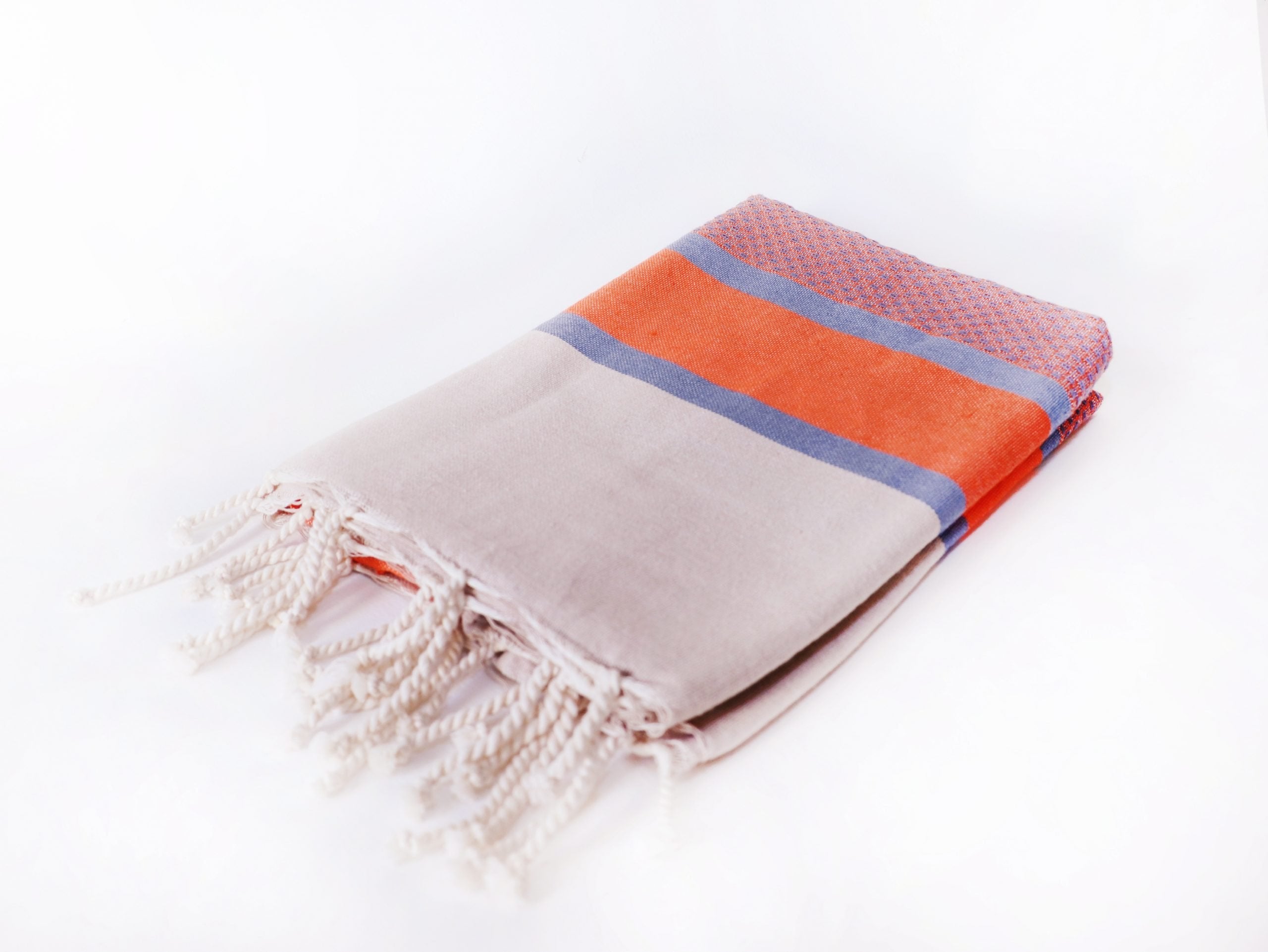 Fouta Multi-couleur XXL - 200 cm x 100 cm- Serviette pour Hammam, Sauna, Spa, Plage ou Pique-nique - 100 % Coton - Artisanale