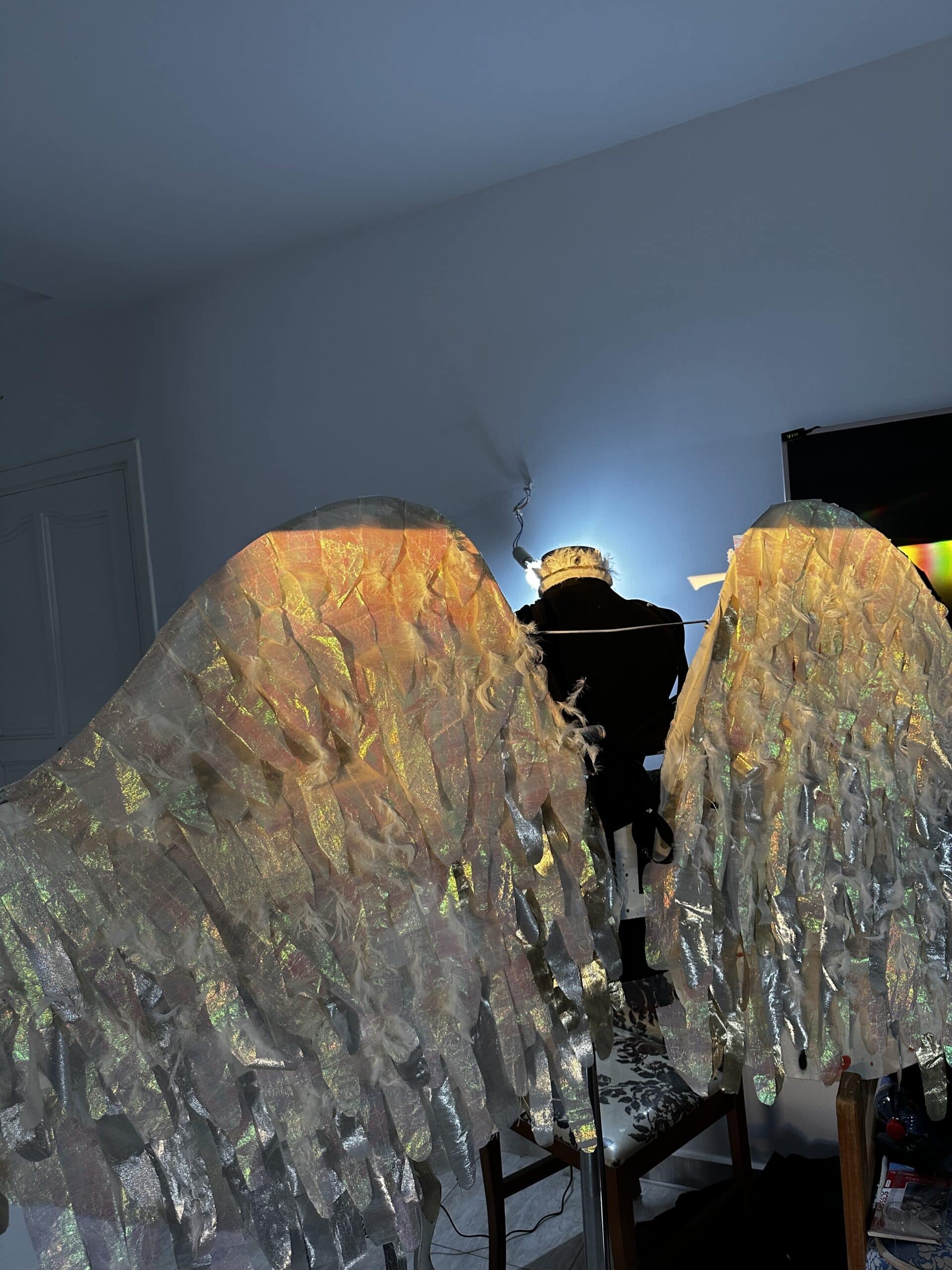 wings double face - 3D - pièce unique-upcycling