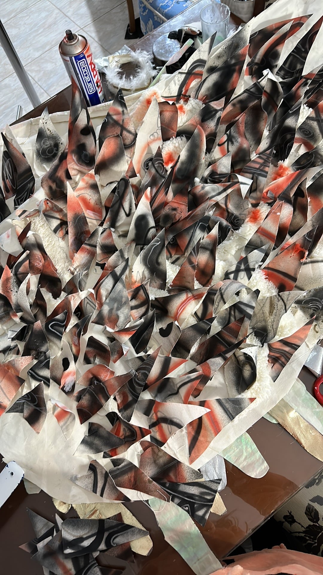 wings double face - 3D - pièce unique-upcycling