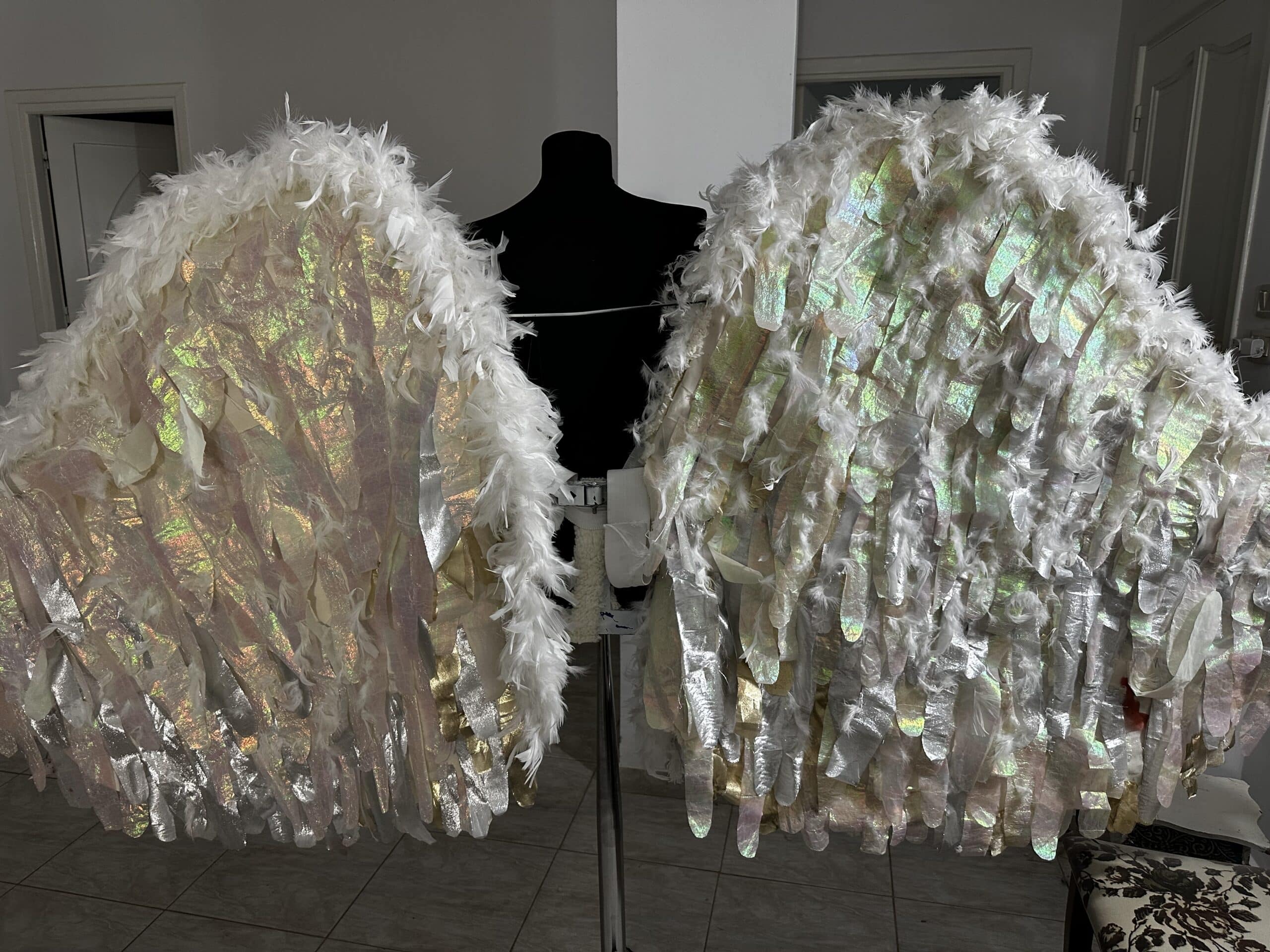 wings double face - 3D - pièce unique-upcycling