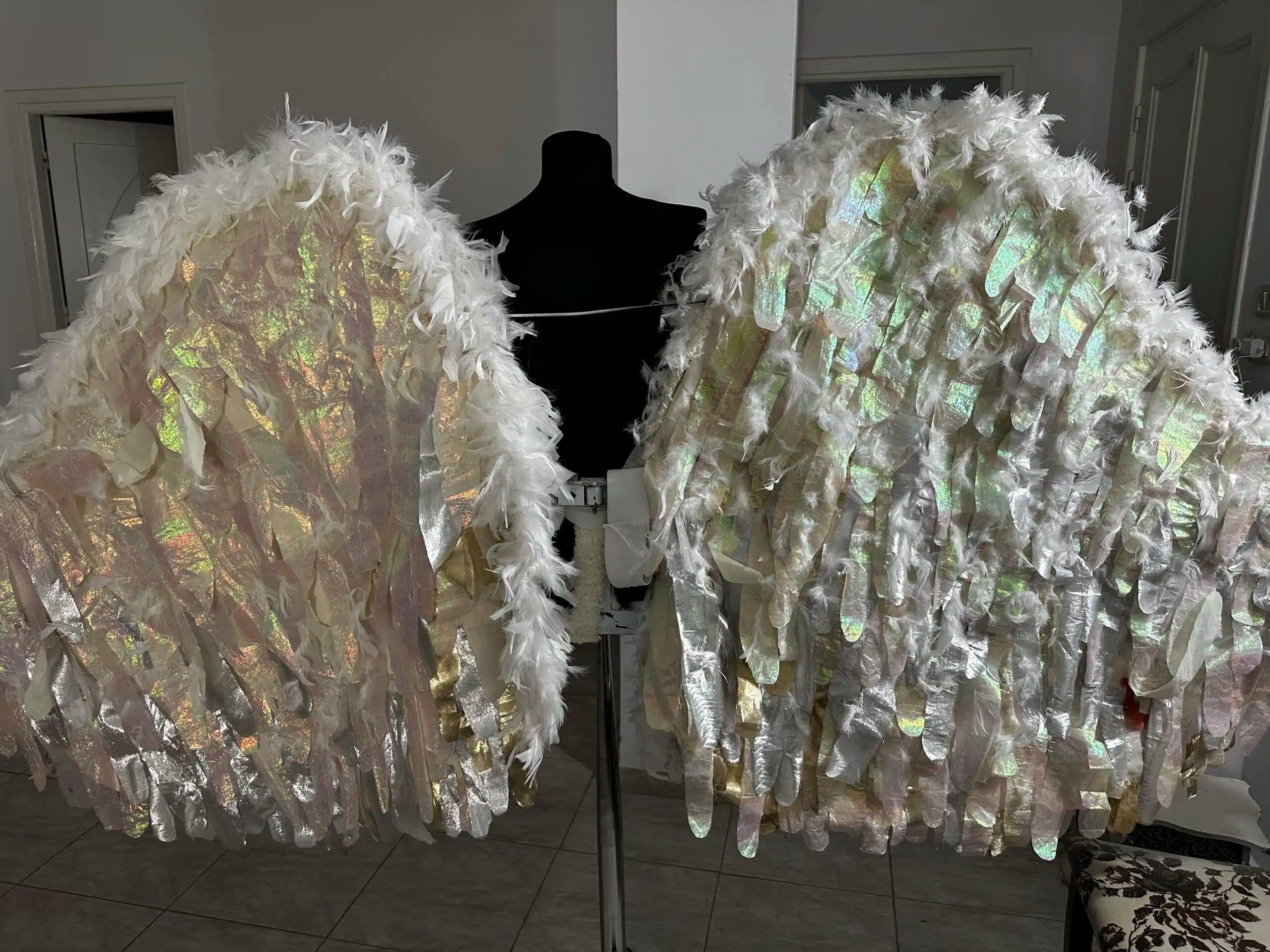 wings double face - 3D - pièce unique-upcycling
