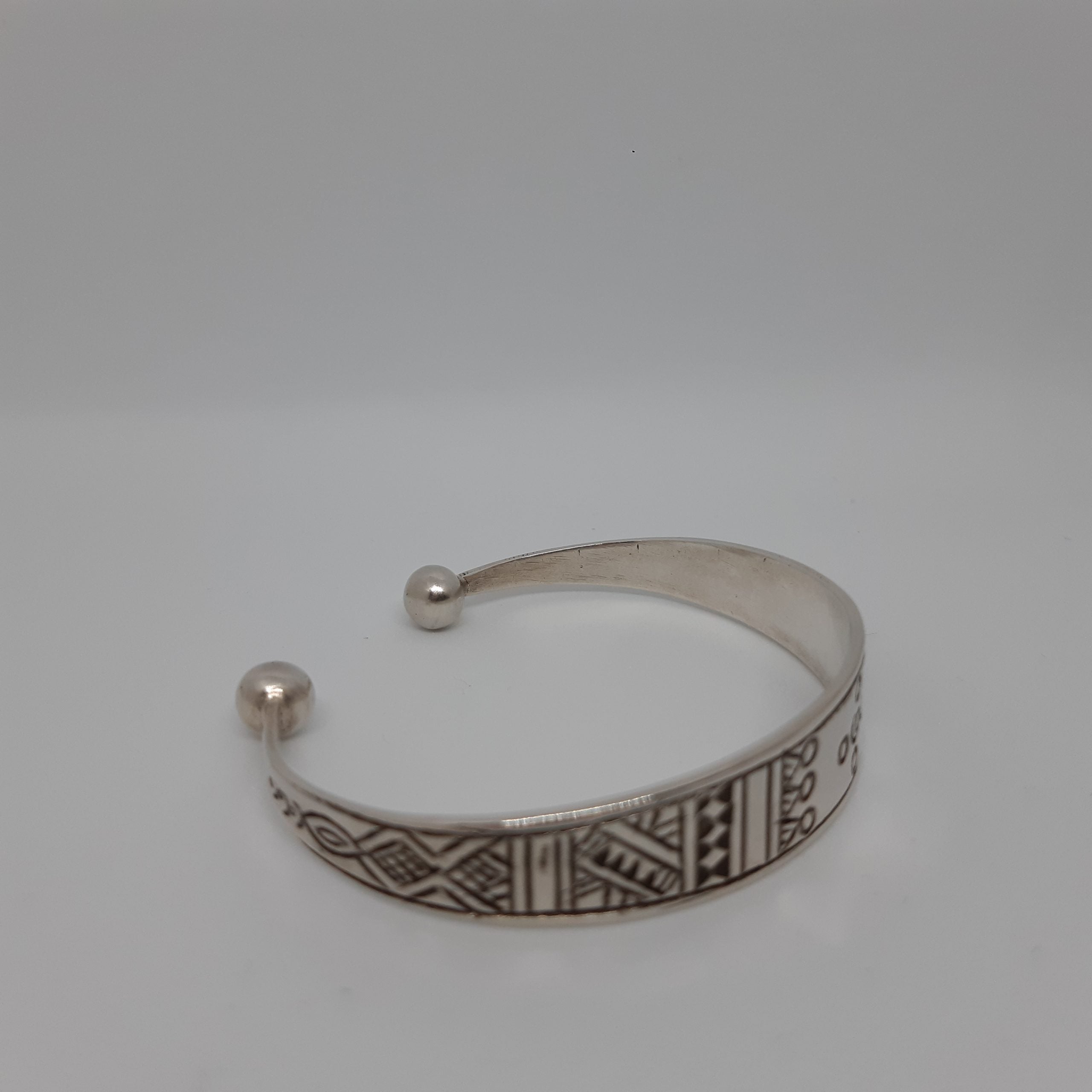 Bracelet Argent Touareg, bracelet femme berbère argenté