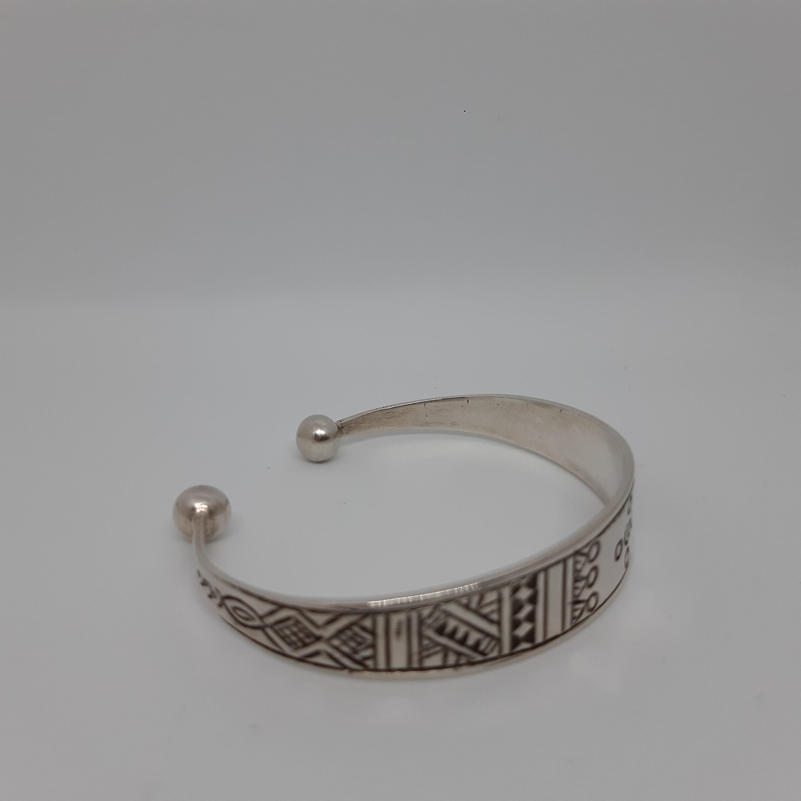 Bracelet Argent Touareg, bracelet femme berbère argenté