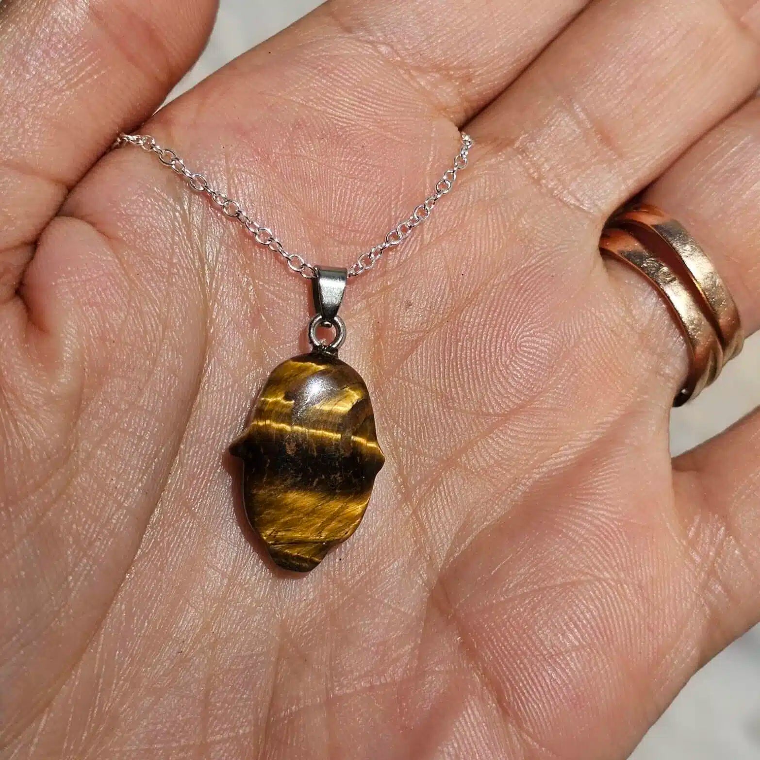 Collier en Argent 925 Œil de Tigre - Élégance et Protection