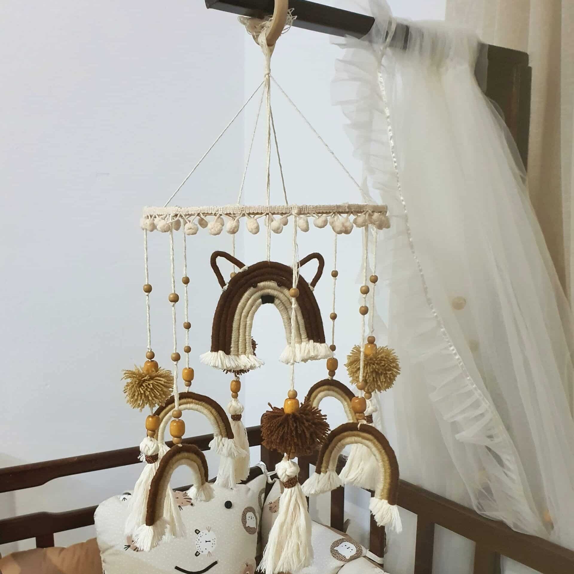 Décoration Suspendue en Macramé pour Lit Bébé (25cm)