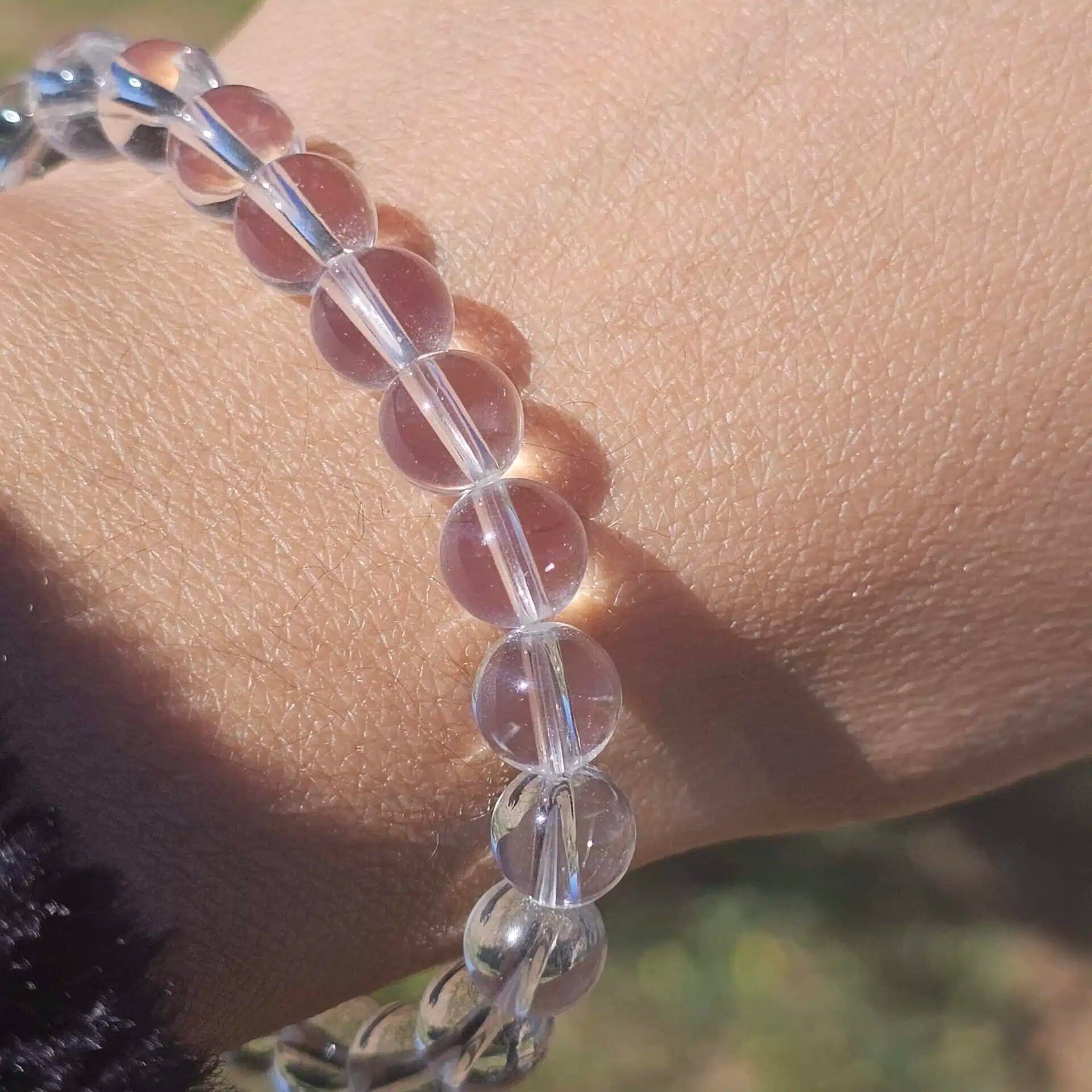 bracelet élastique en Clear Quartz ajustable pour harmonie et élégance