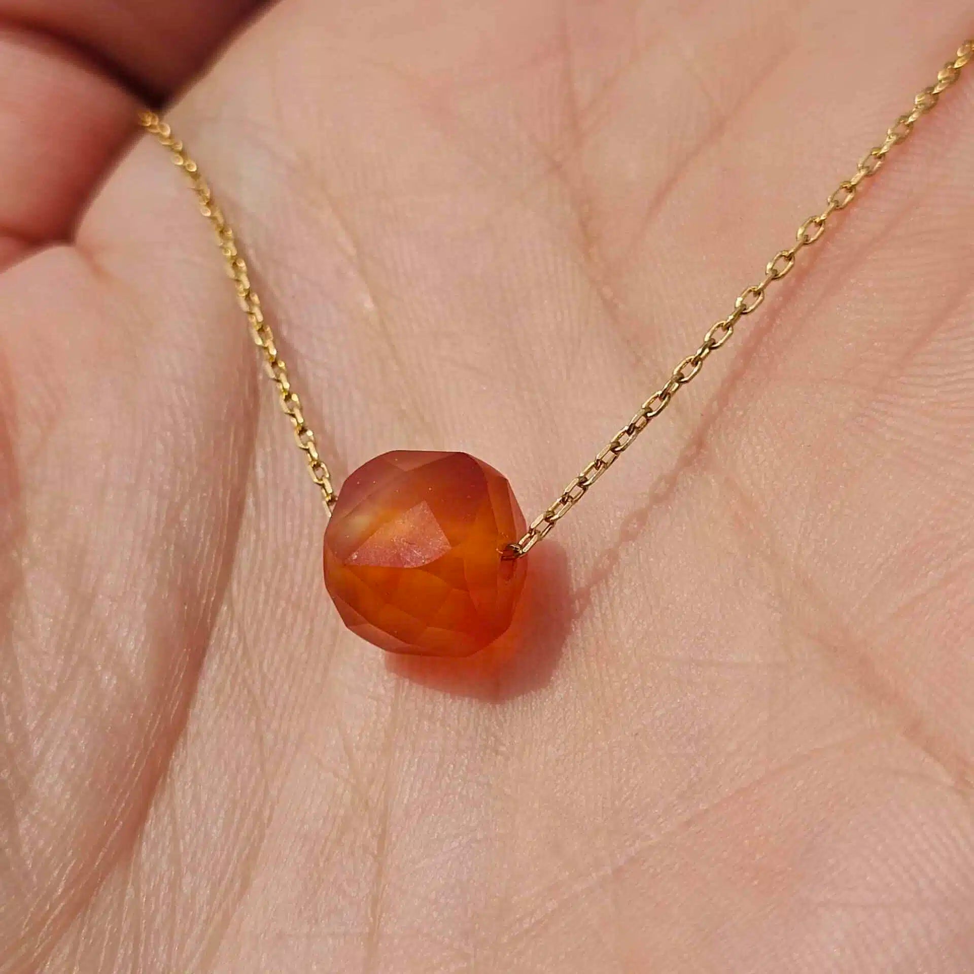 Collier Cornaline Argent Doré - Éclat et Énergie Positive