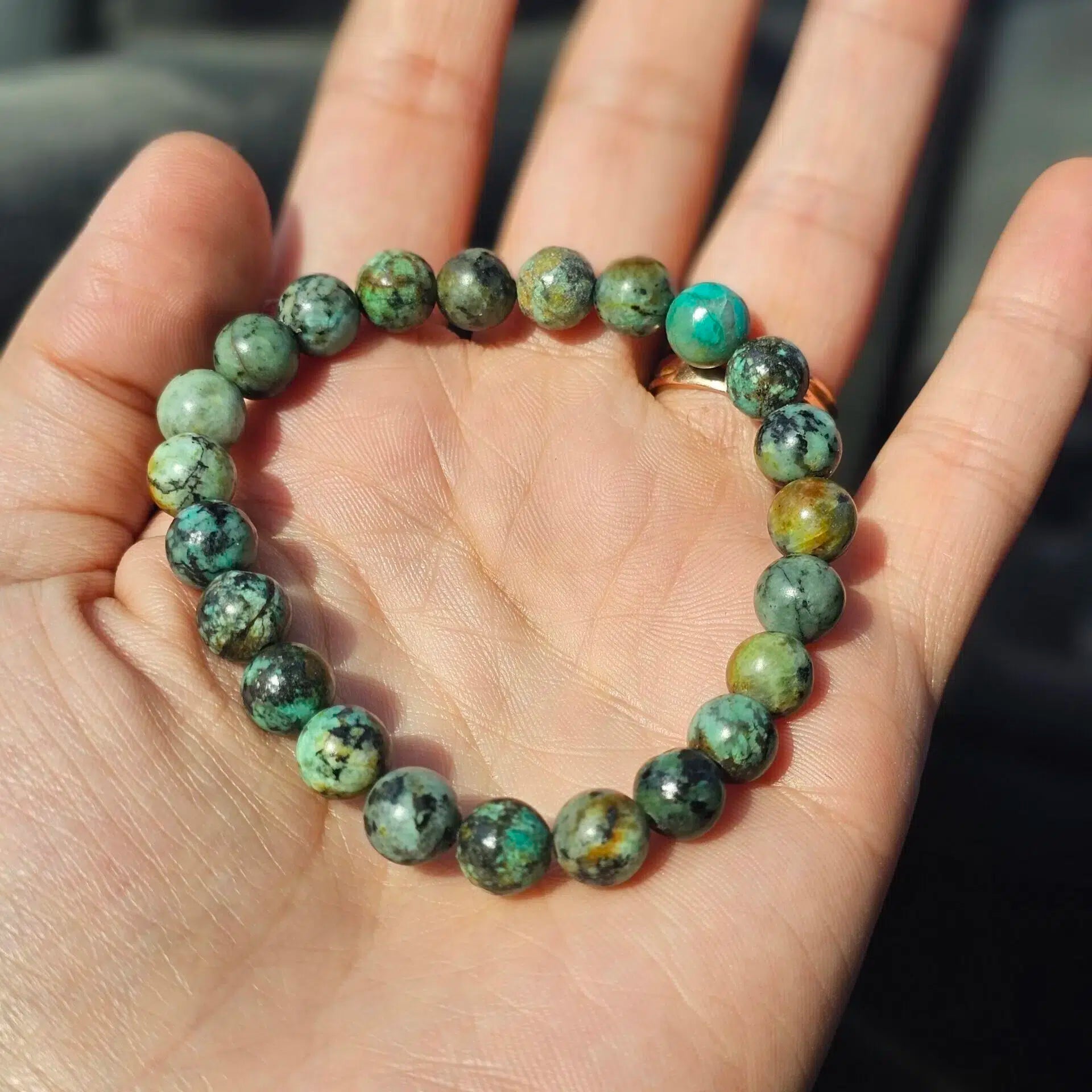 Bracelet Turquoise Africaine Artisanale - Élégance Protectrice