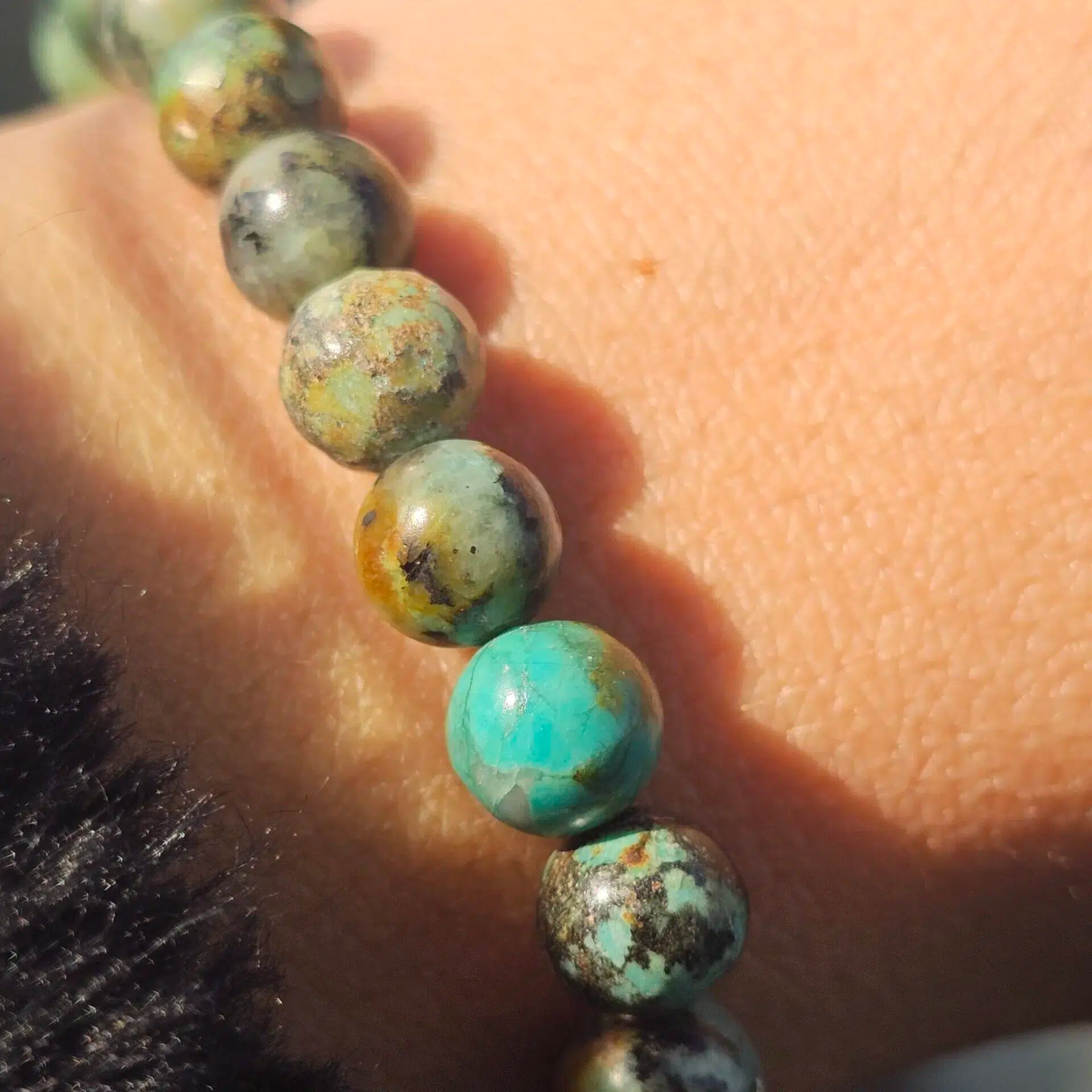 Bracelet Turquoise Africaine Artisanale - Élégance Protectrice