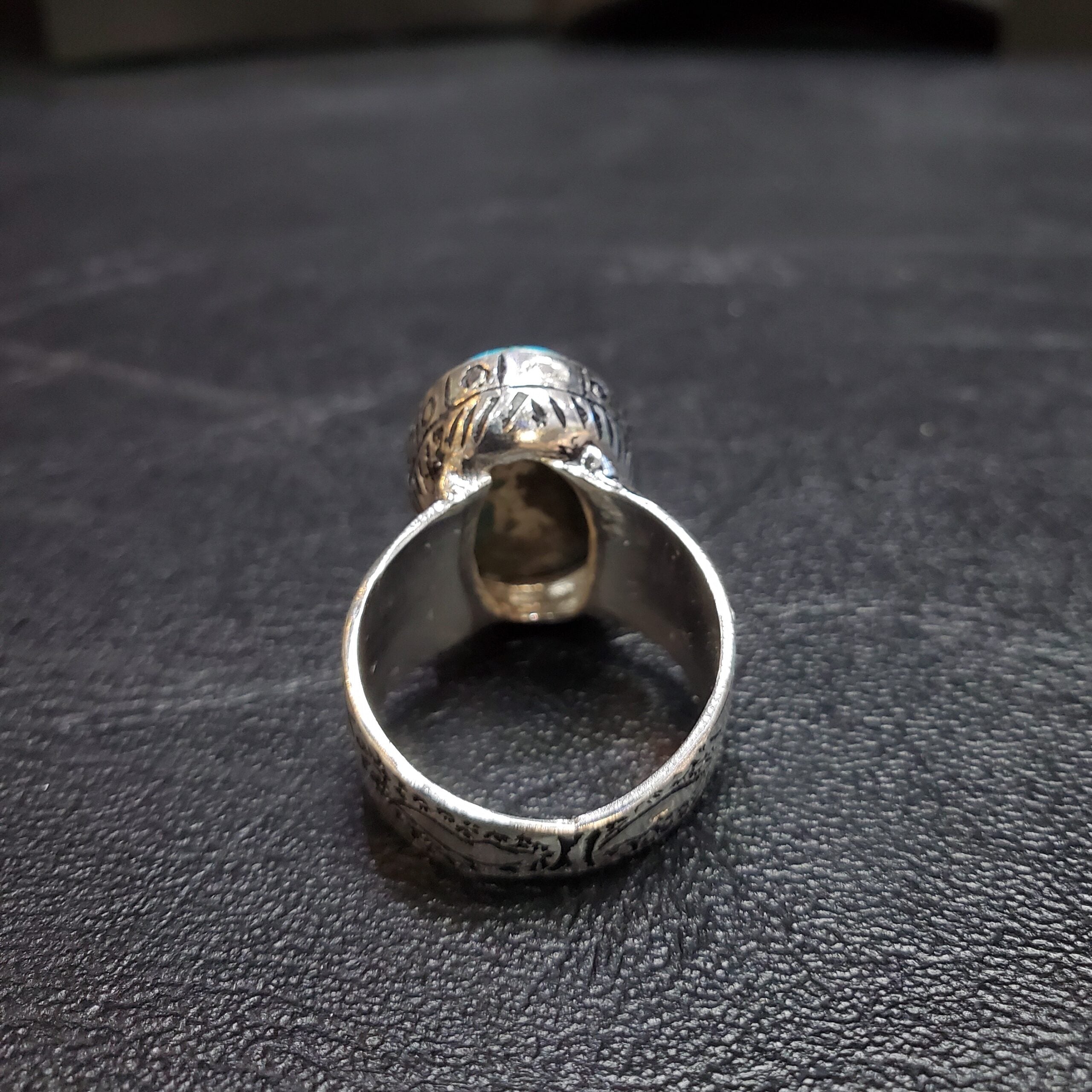 Bague homme argent 925 pierre turquoise karamani d’Iran