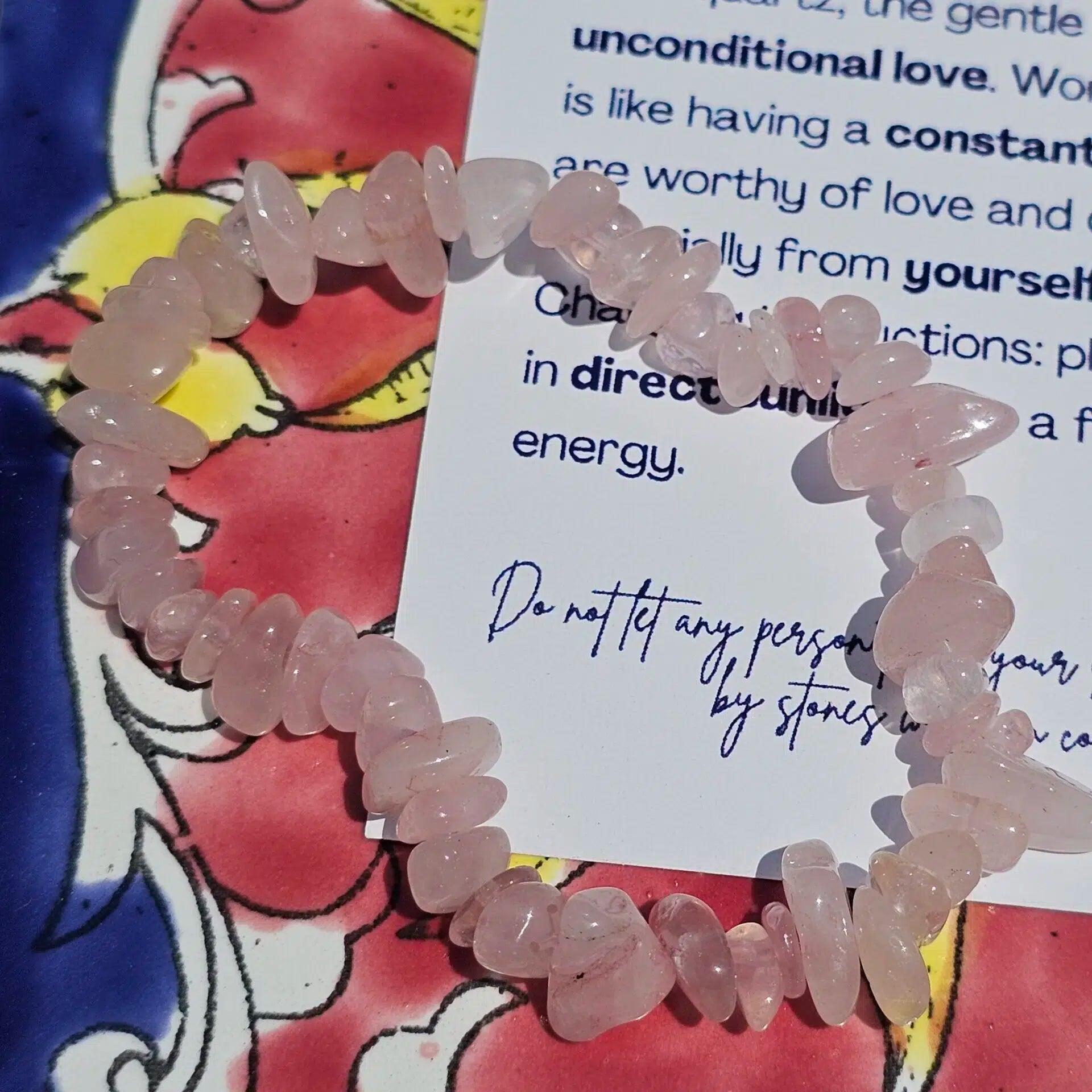 Bracelet Élégant Quartz Rose - Énergie et Sérénité