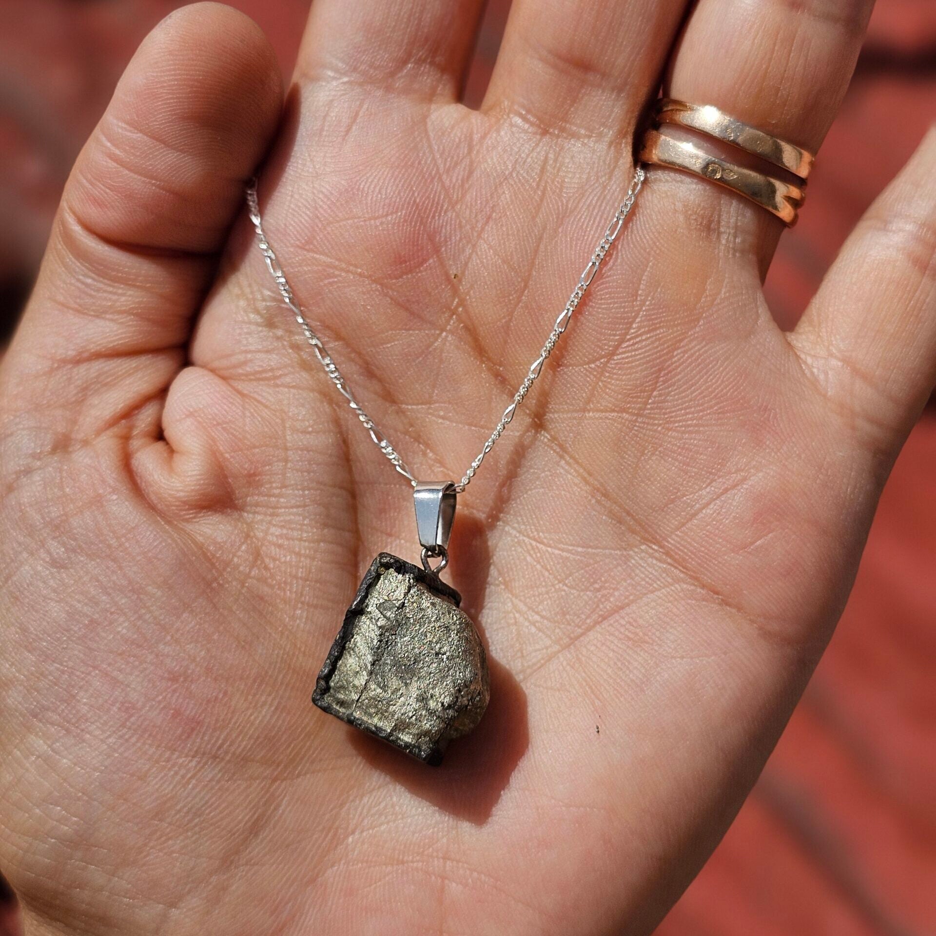 Collier Artisanal en Argent 925 et Pyrite - Élégance Unique