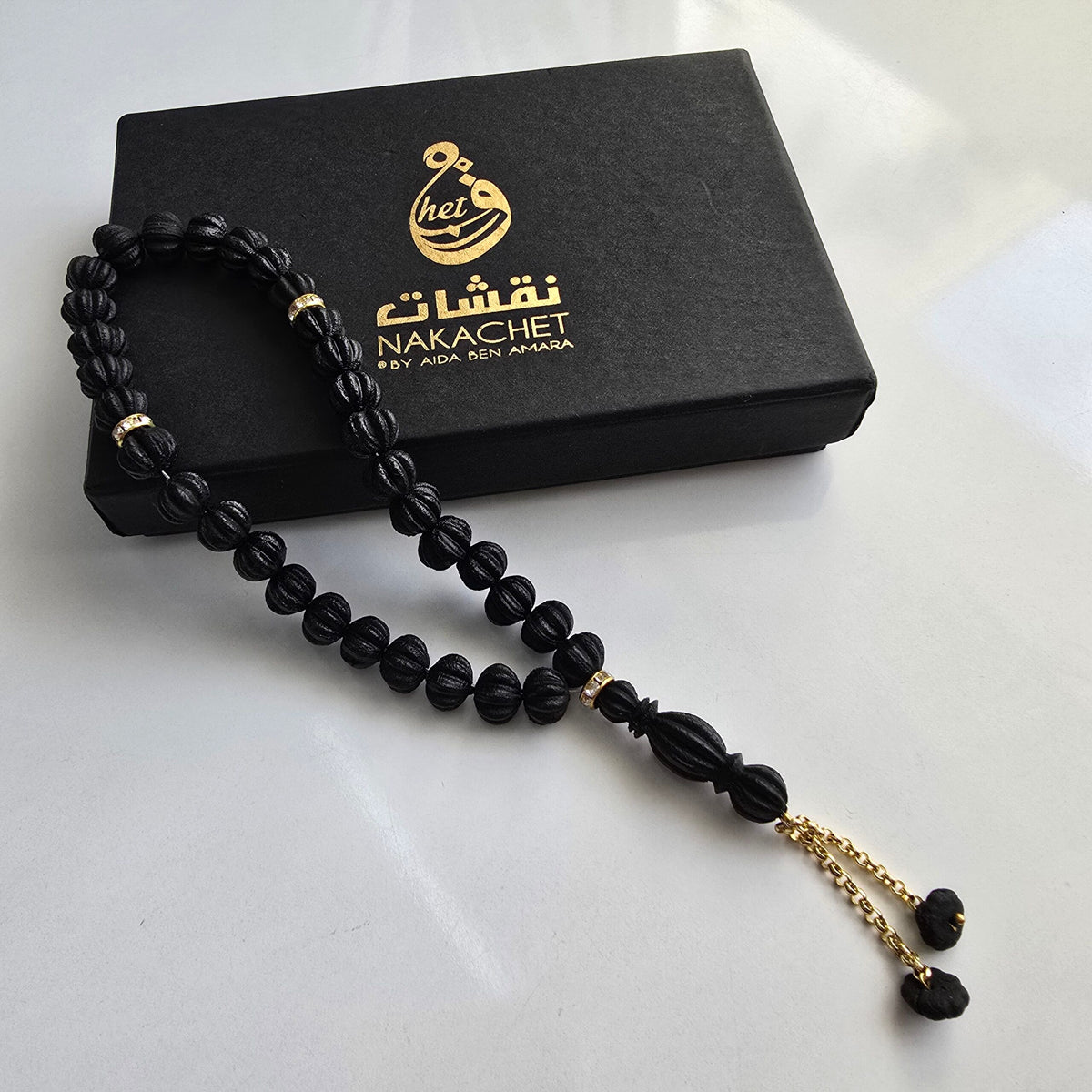 Chapelet « Sebha » en Ambre Noir parfumé