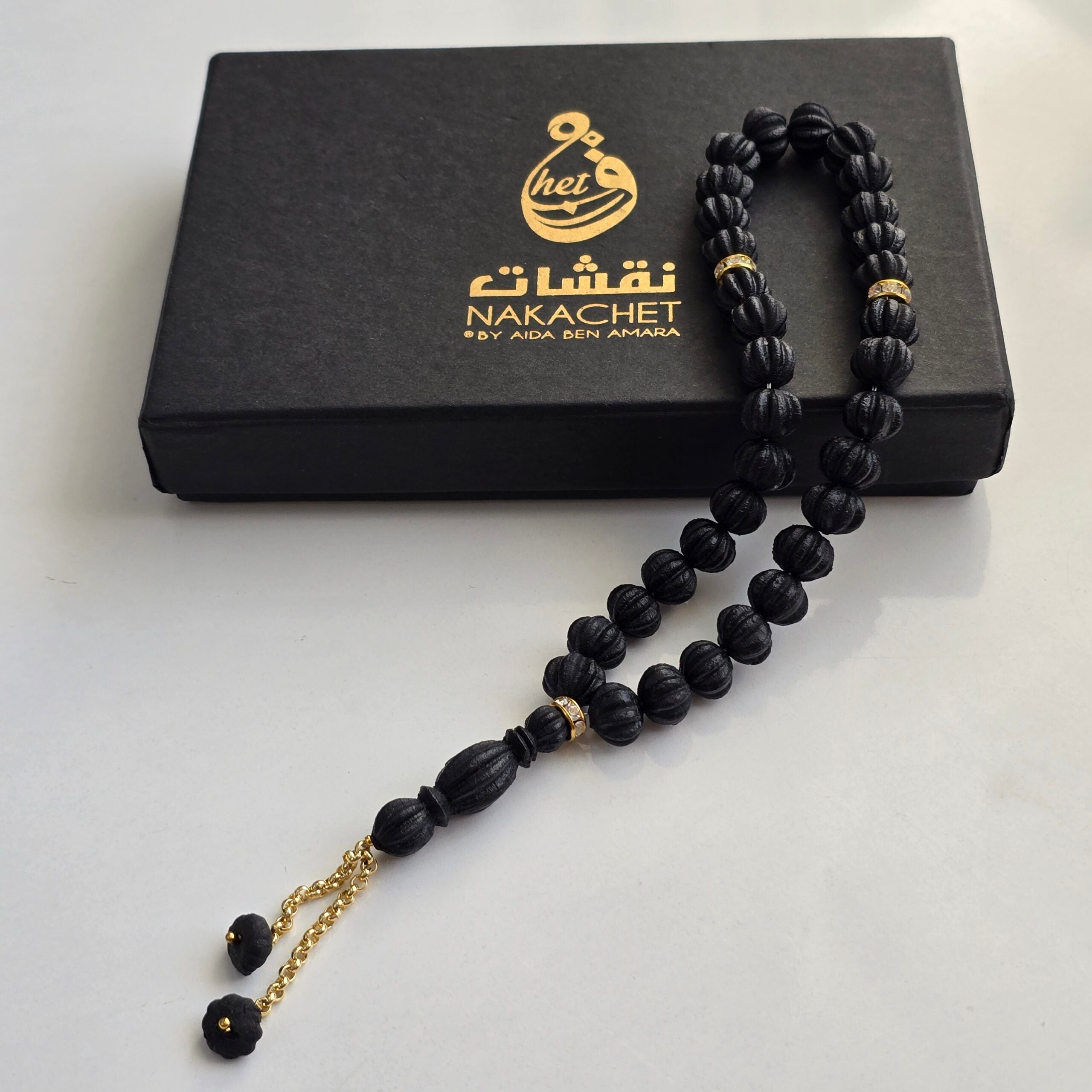 Chapelet « Sebha » en Ambre Noir parfumé