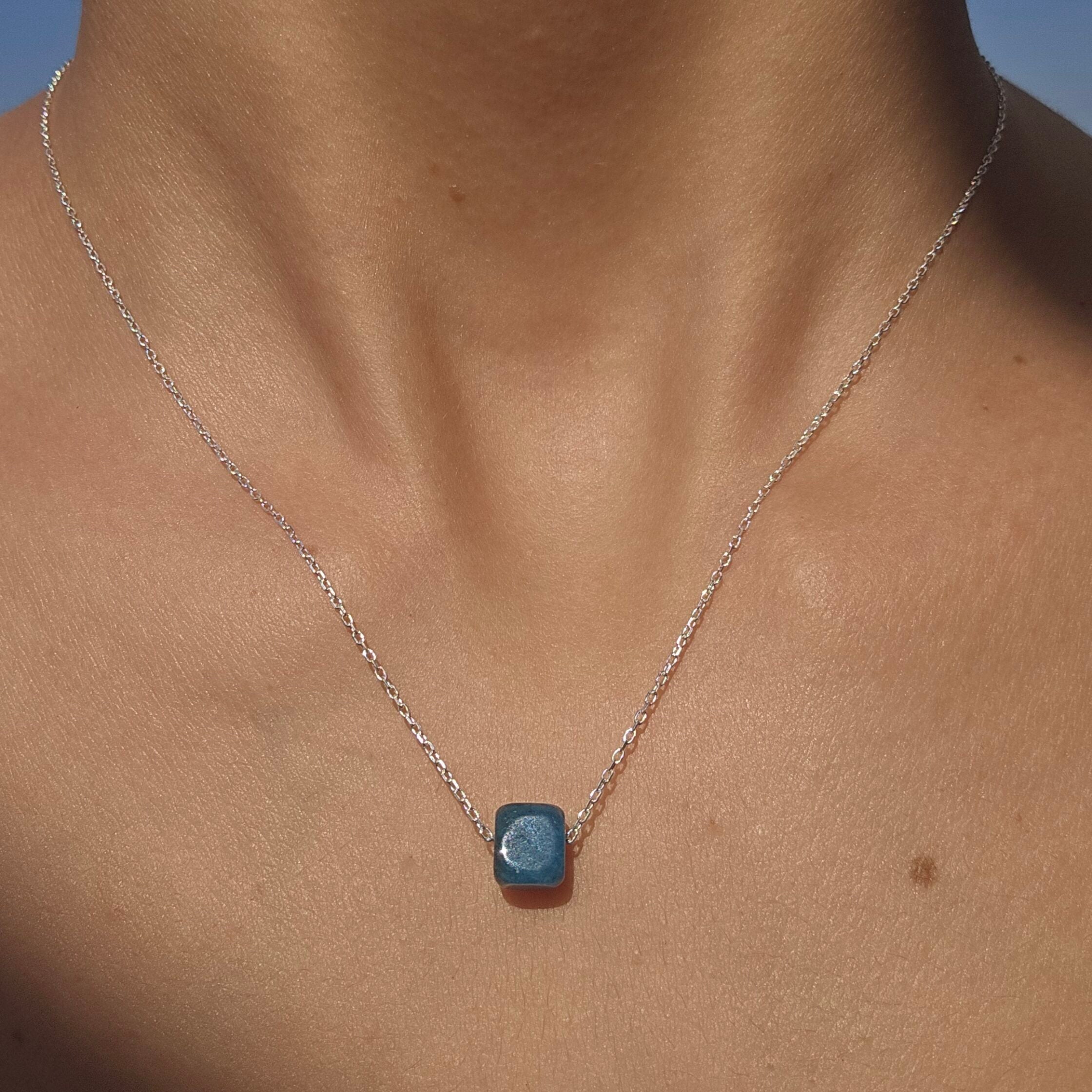 Collier en Argent 925 et Apatite Bleue - Élégance Océanique